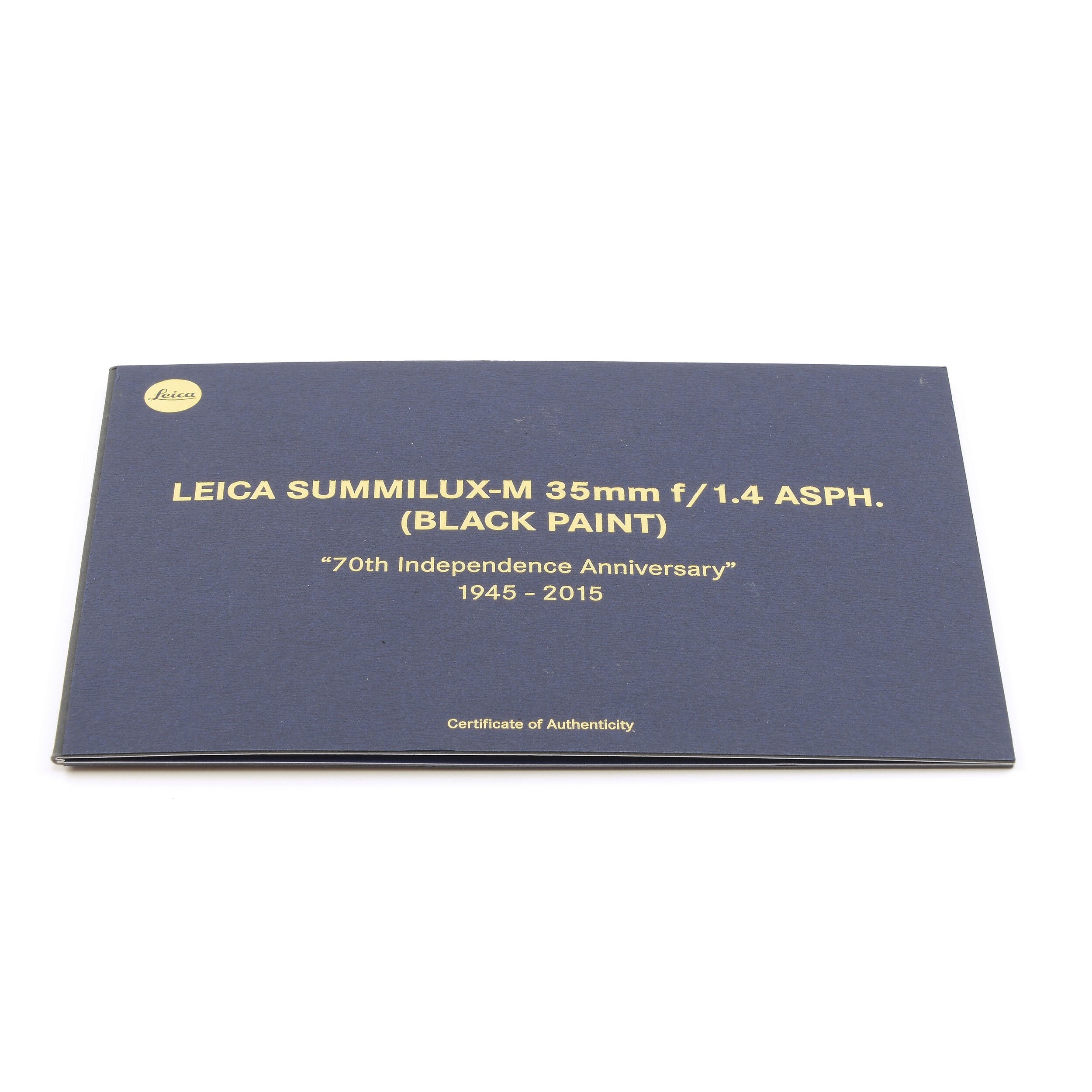 Leica 35mm f1.4 Summilux-M ASPH FLE Black Paint "70th Anniversary Republic of Korea" + Doos