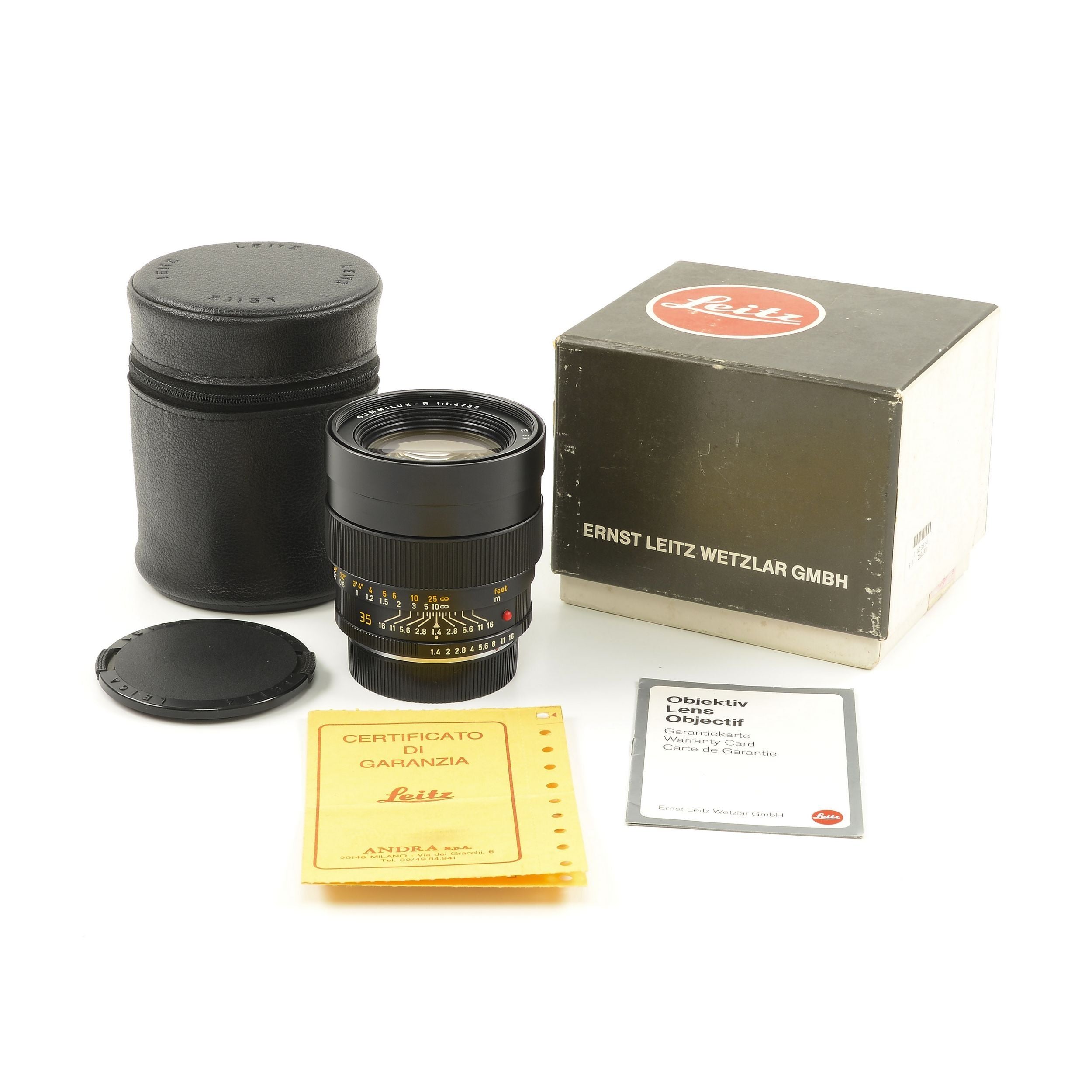 Leitz 35mm f1.4 Summilux-R Germany 3-Cam + Doos