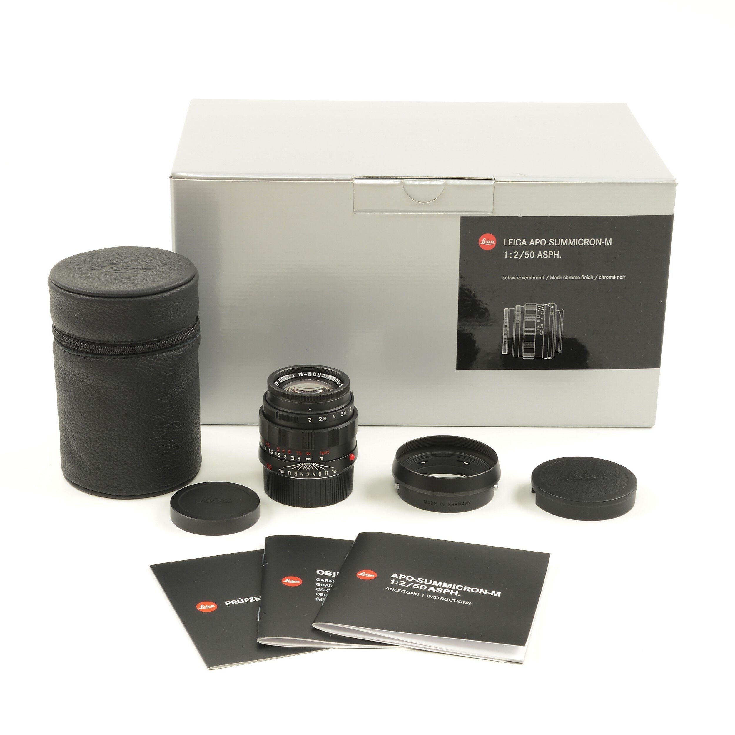 Leica 50mm f2 APO-Summicron-M ASPH Black Chrome Limited Edition + Doos