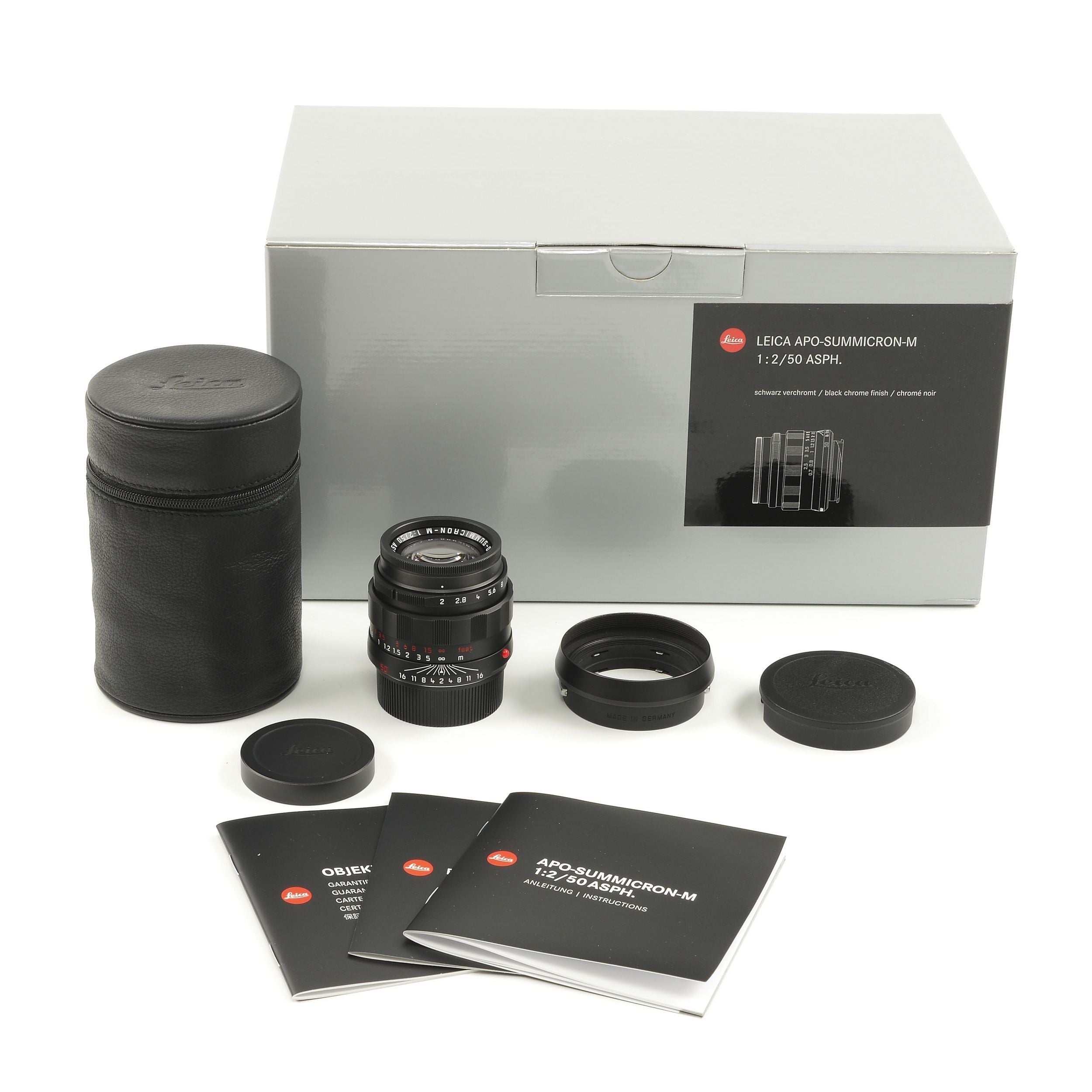 Leica 50mm f2 APO-Summicron-M ASPH Black Chrome Limited Edition + Doos