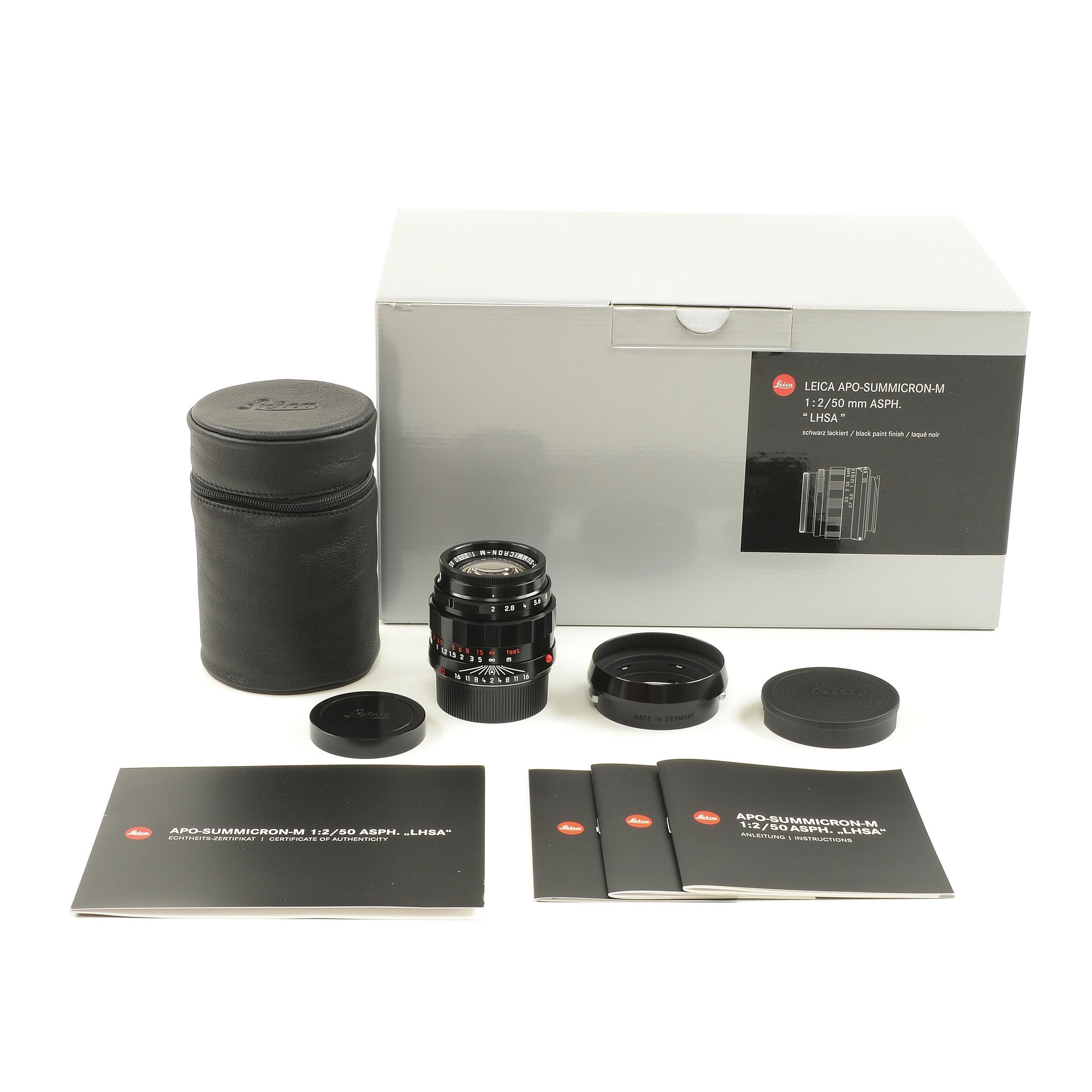 Leica 50mm f2 APO-Summicron-M ASPH LHSA Black Paint + Doos