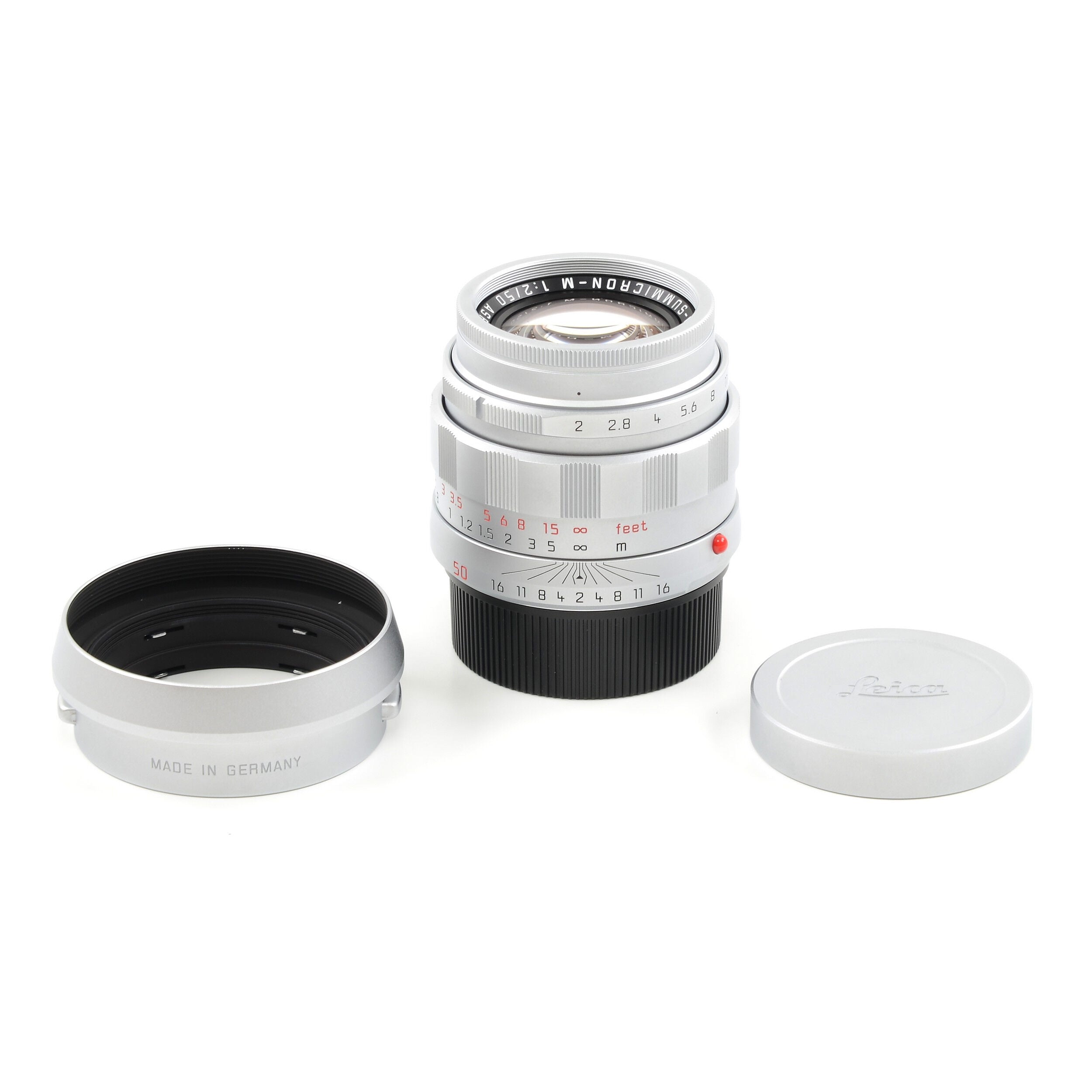 Leica 50mm f2 APO-Summicron-M ASPH LHSA Zilver + Doos