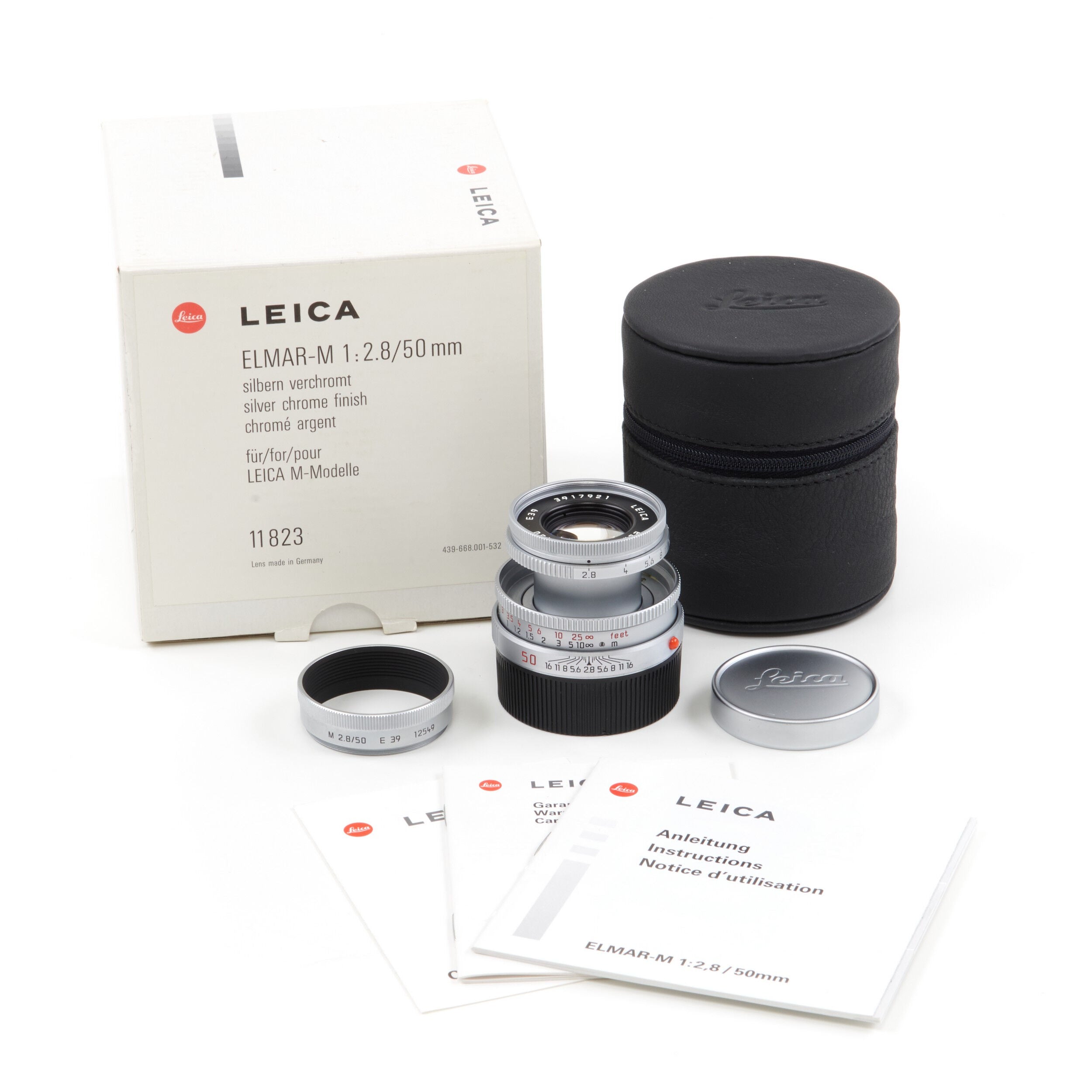 Leica 50mm f2.8 Elmar-M Chroom 6-Bit + Doos