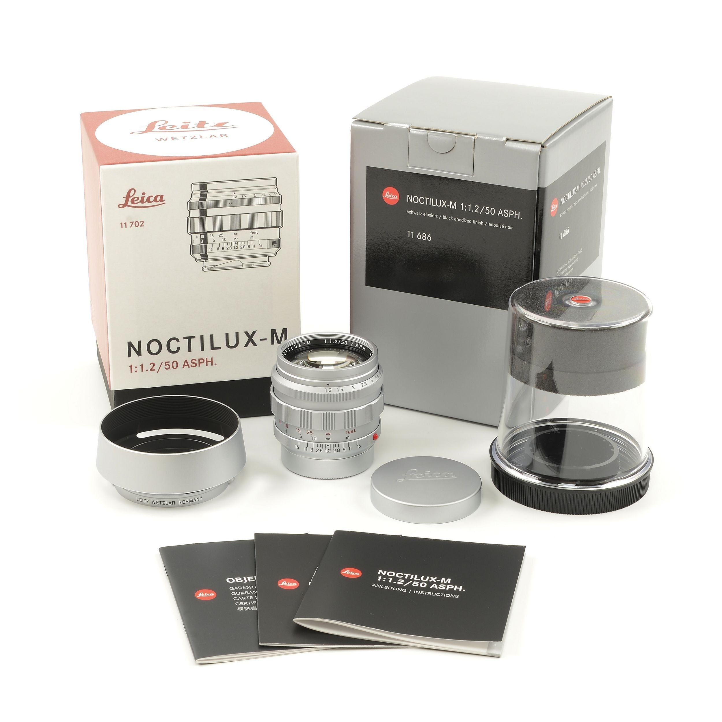 Leica 50mm f1.2 Noctilux-M ASPH Chroom + Verkeerd Type Doos Met Matching Nummer!!!