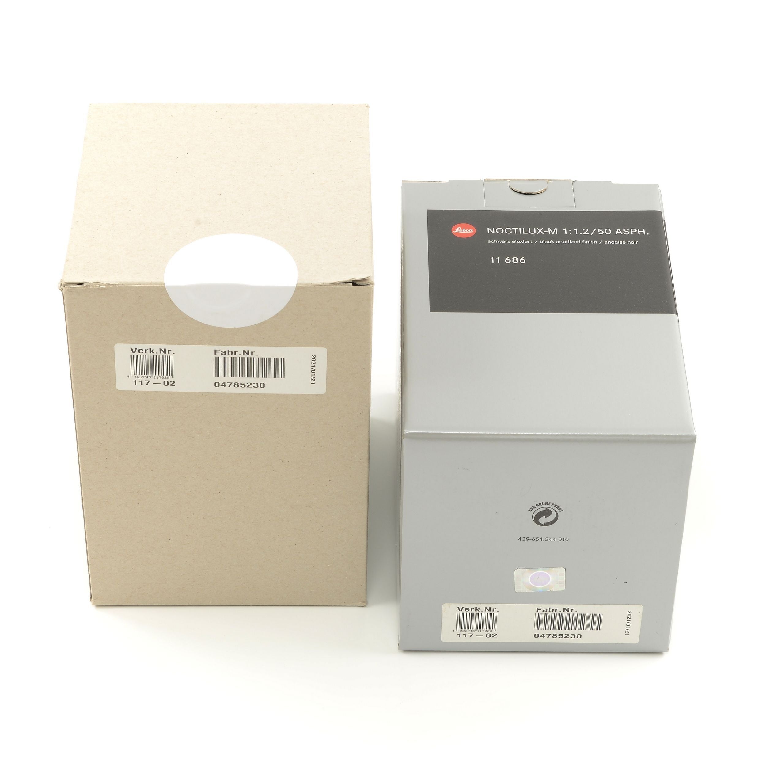 Leica 50mm f1.2 Noctilux-M ASPH Chroom + Verkeerd Type Doos Met Matching Nummer!!!