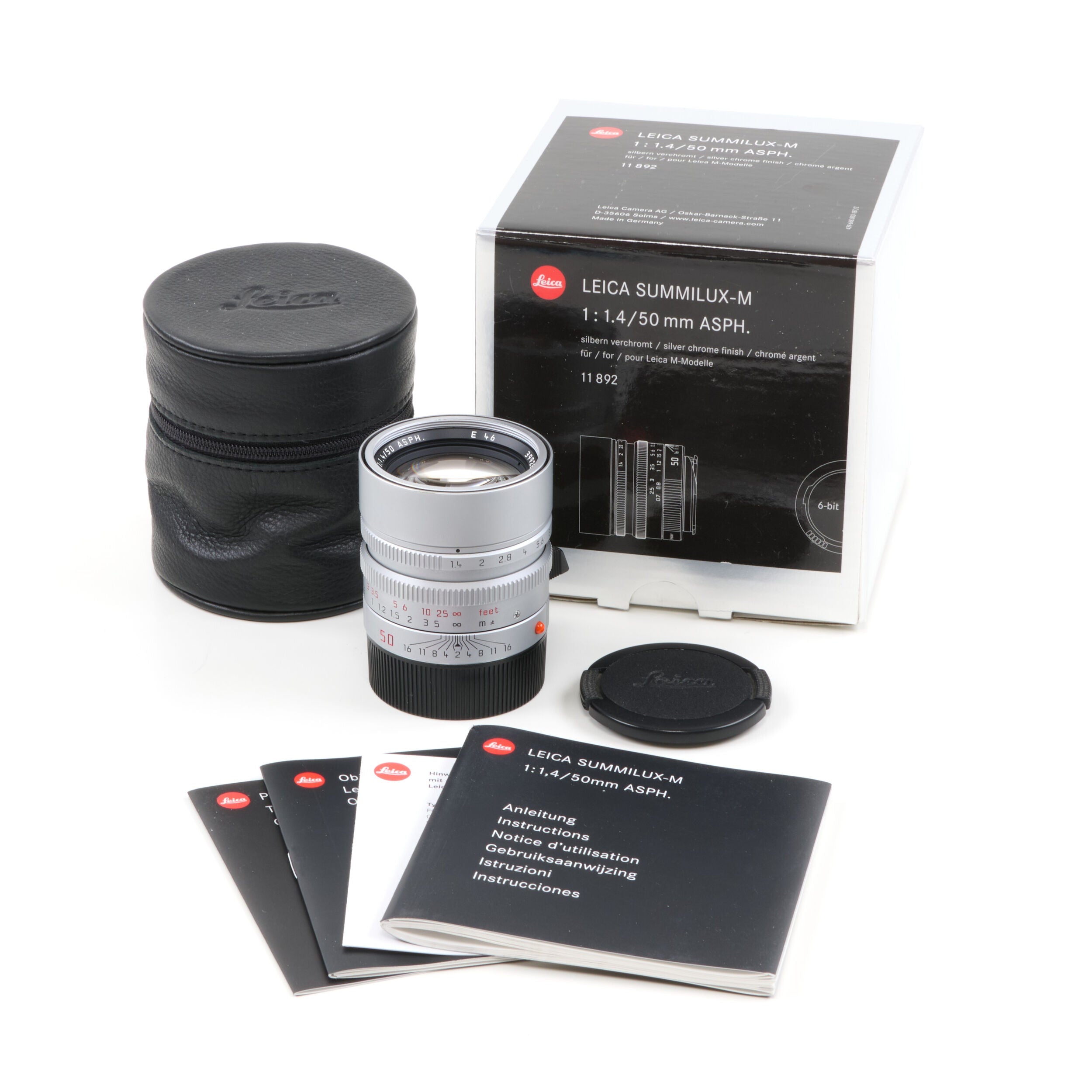 Leica 50mm f1.4 Summilux-M ASPH Chroom 6-Bit + Doos
