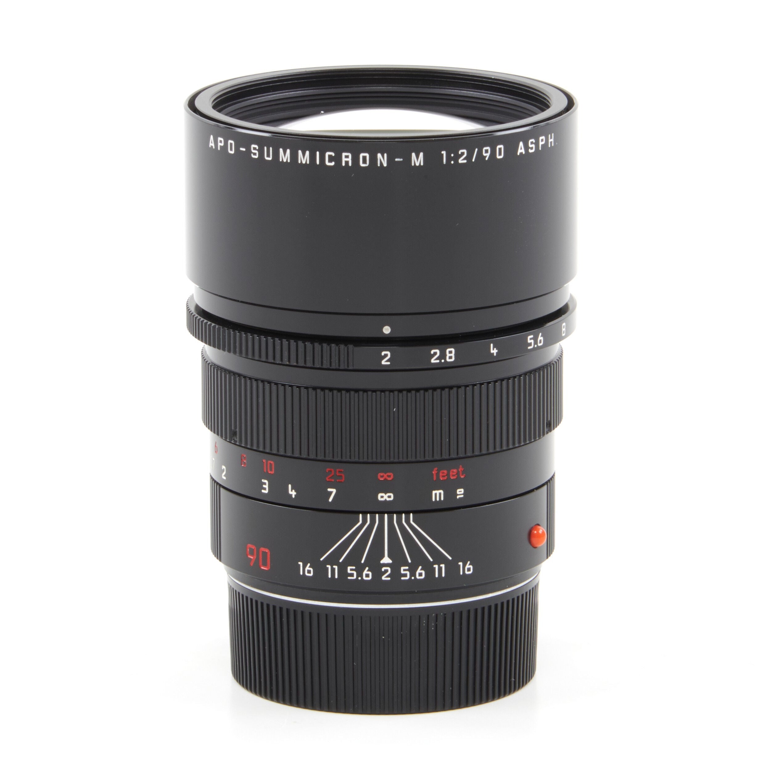 Leica 90mm f2 APO-Summicron-M ASPH Millennium Zwart Lak + Doos