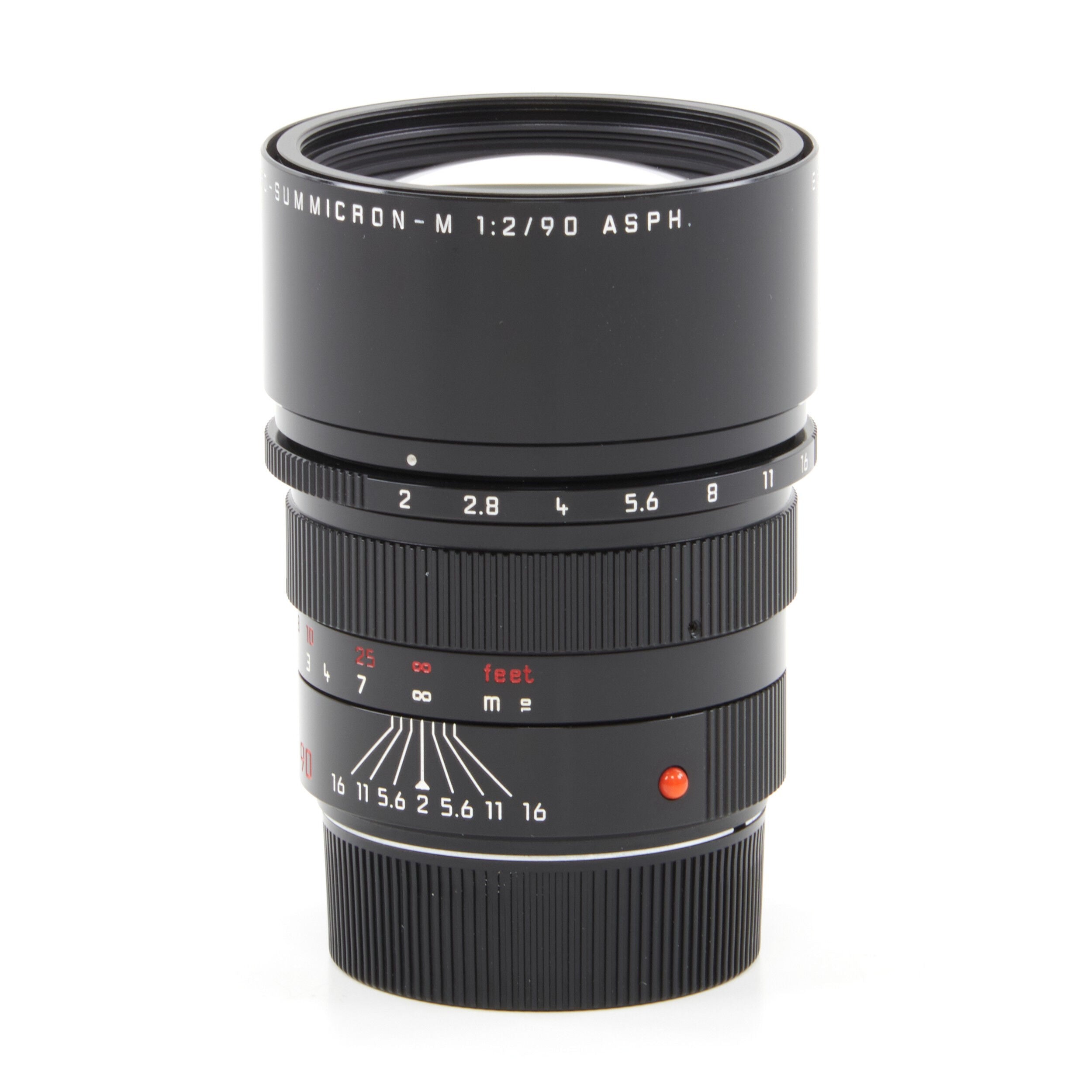 Leica 90mm f2 APO-Summicron-M ASPH Millennium Zwart Lak + Doos