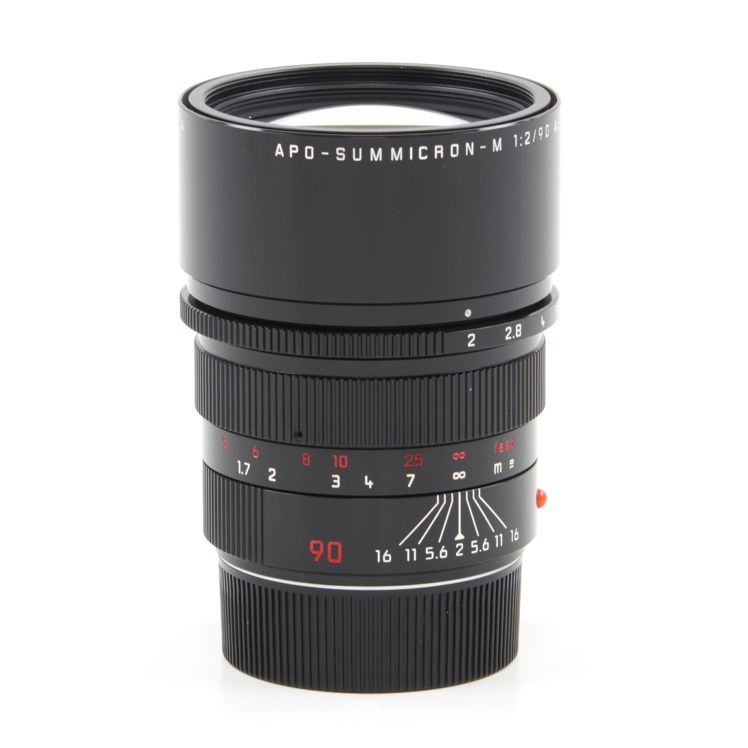 Leica 90mm f2 APO-Summicron-M ASPH Millennium Zwart Lak + Doos