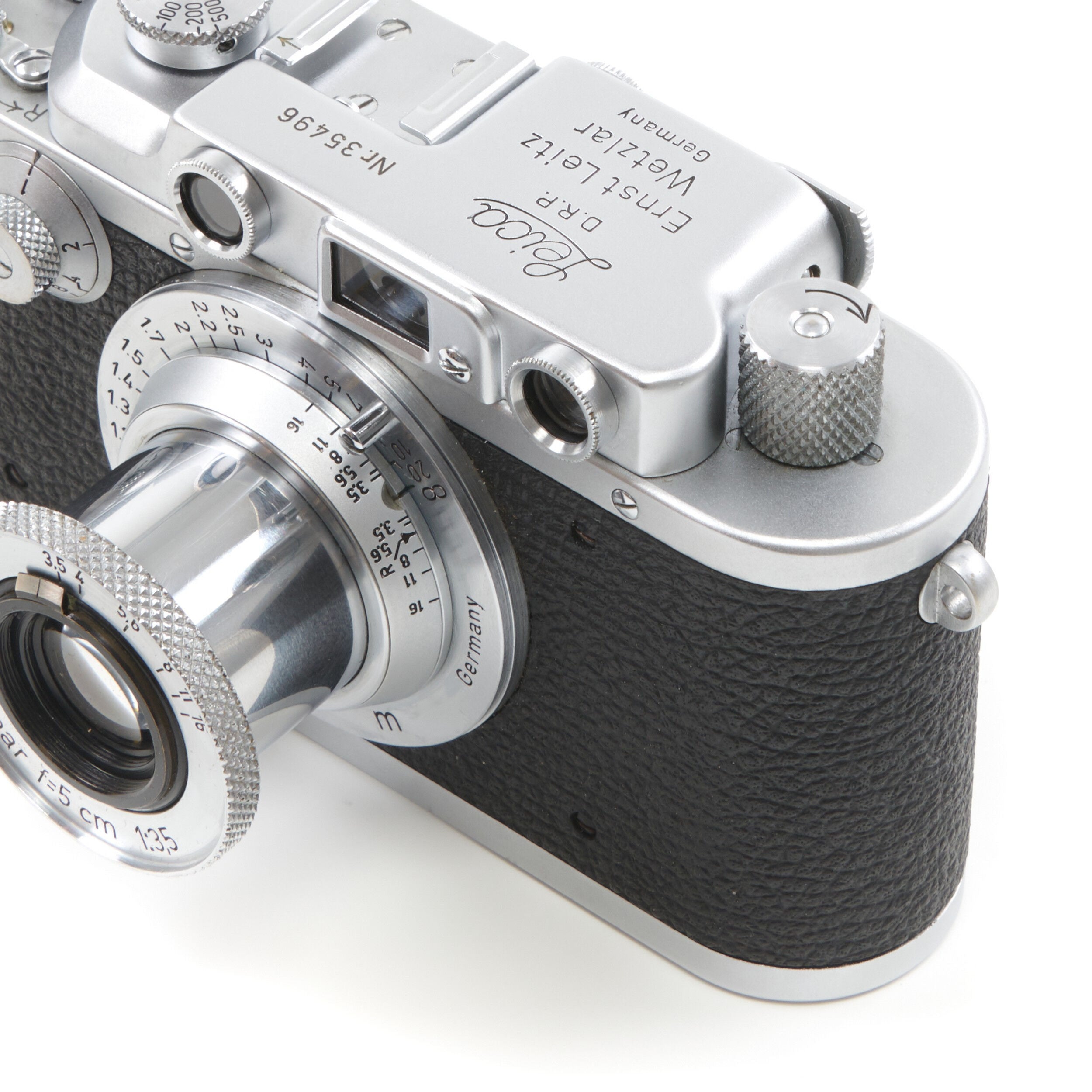 Leica I Conversie III Chroom + 50 mm f3.5 Elmar Korte Tubus