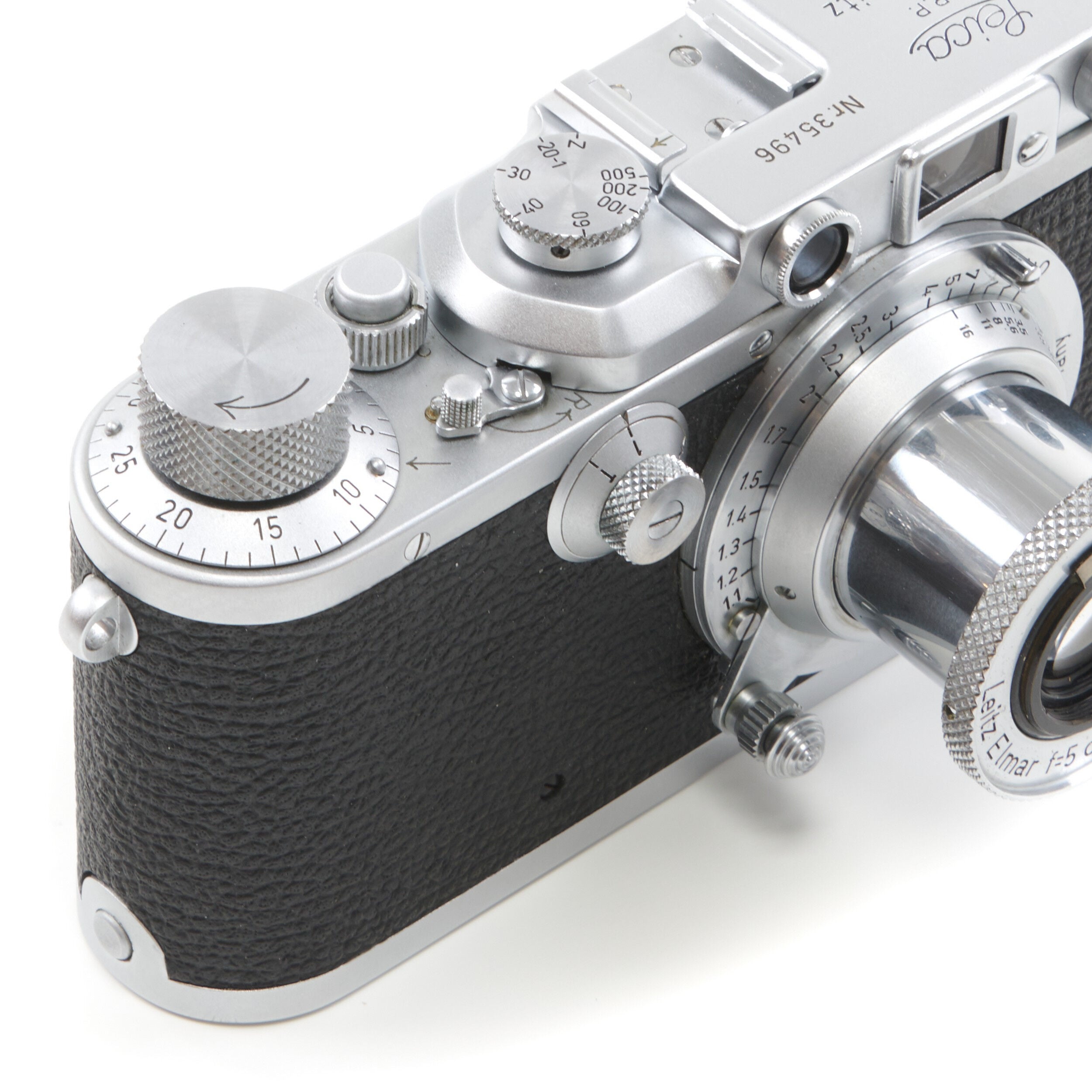 Leica I Conversie III Chroom + 50 mm f3.5 Elmar Korte Tubus