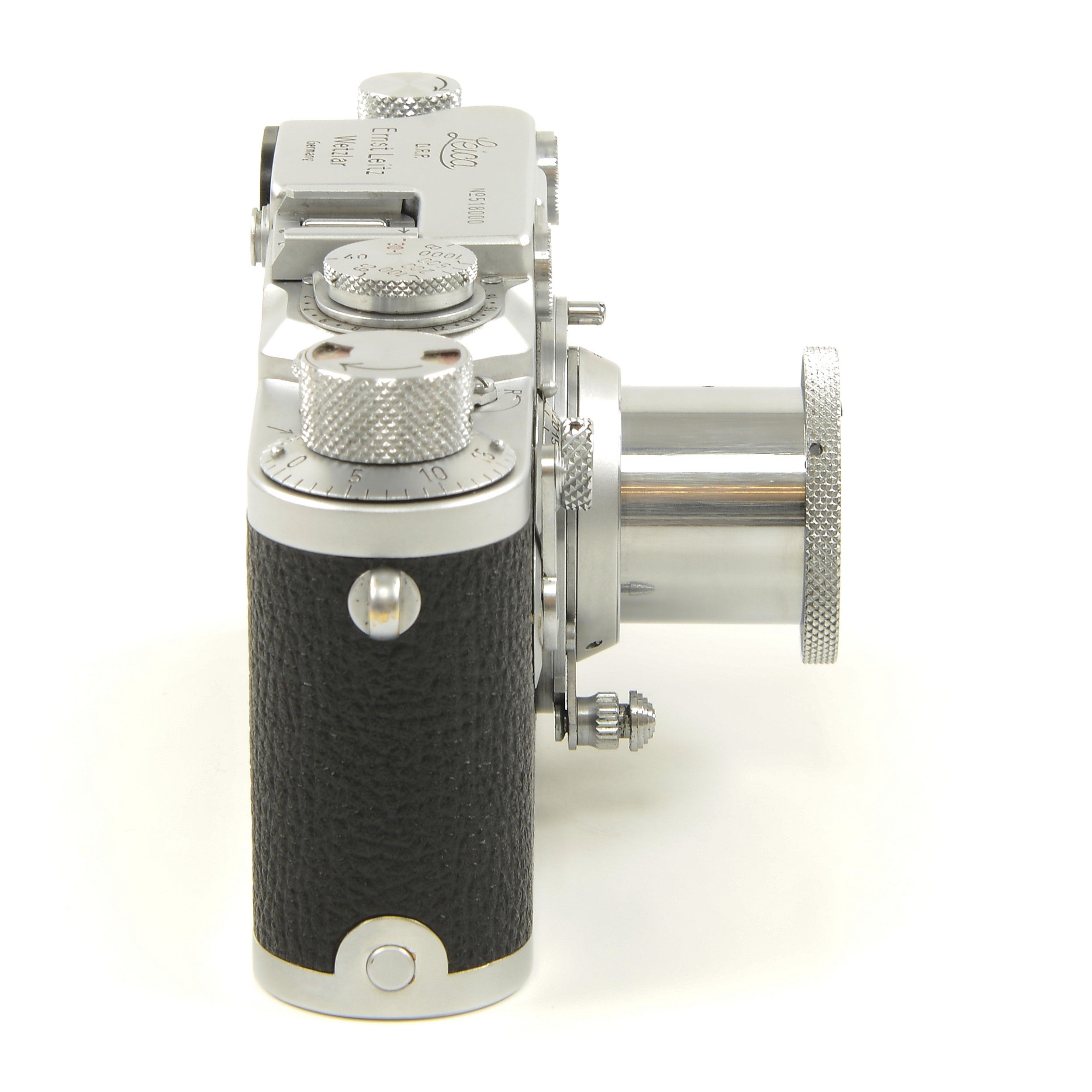 Leica IIIC Conversie IIIF + Leitz 50mm f3.5 Elmar + Doos Extreem Mooi Nummer!!!
