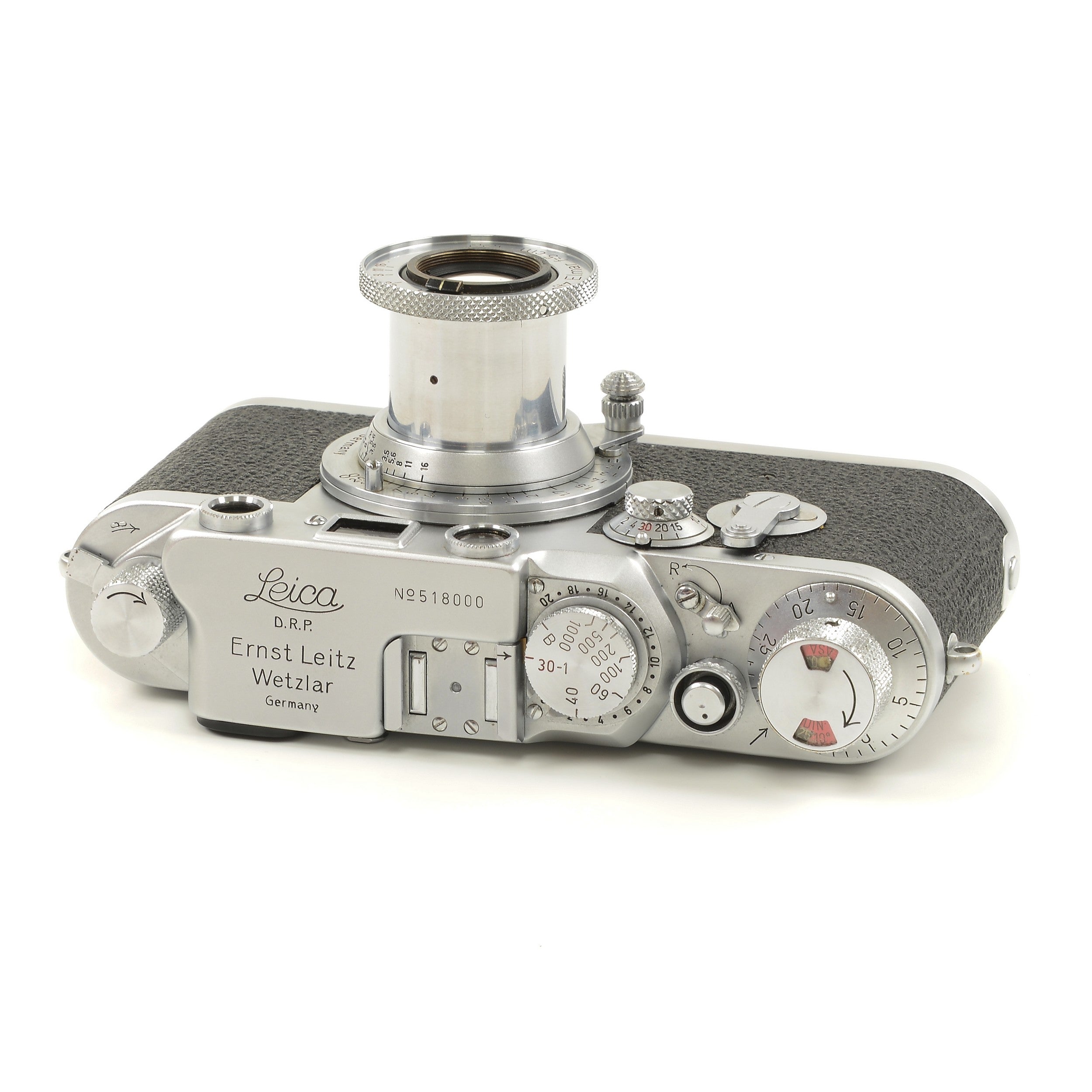 Leica IIIC Conversie IIIF + Leitz 50mm f3.5 Elmar + Doos Extreem Mooi Nummer!!!