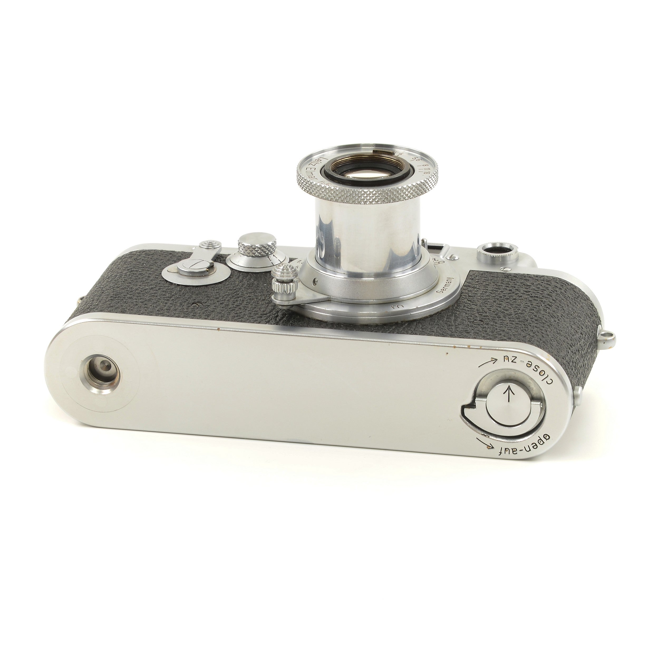 Leica IIIC Conversie IIIF + Leitz 50mm f3.5 Elmar + Doos Extreem Mooi Nummer!!!