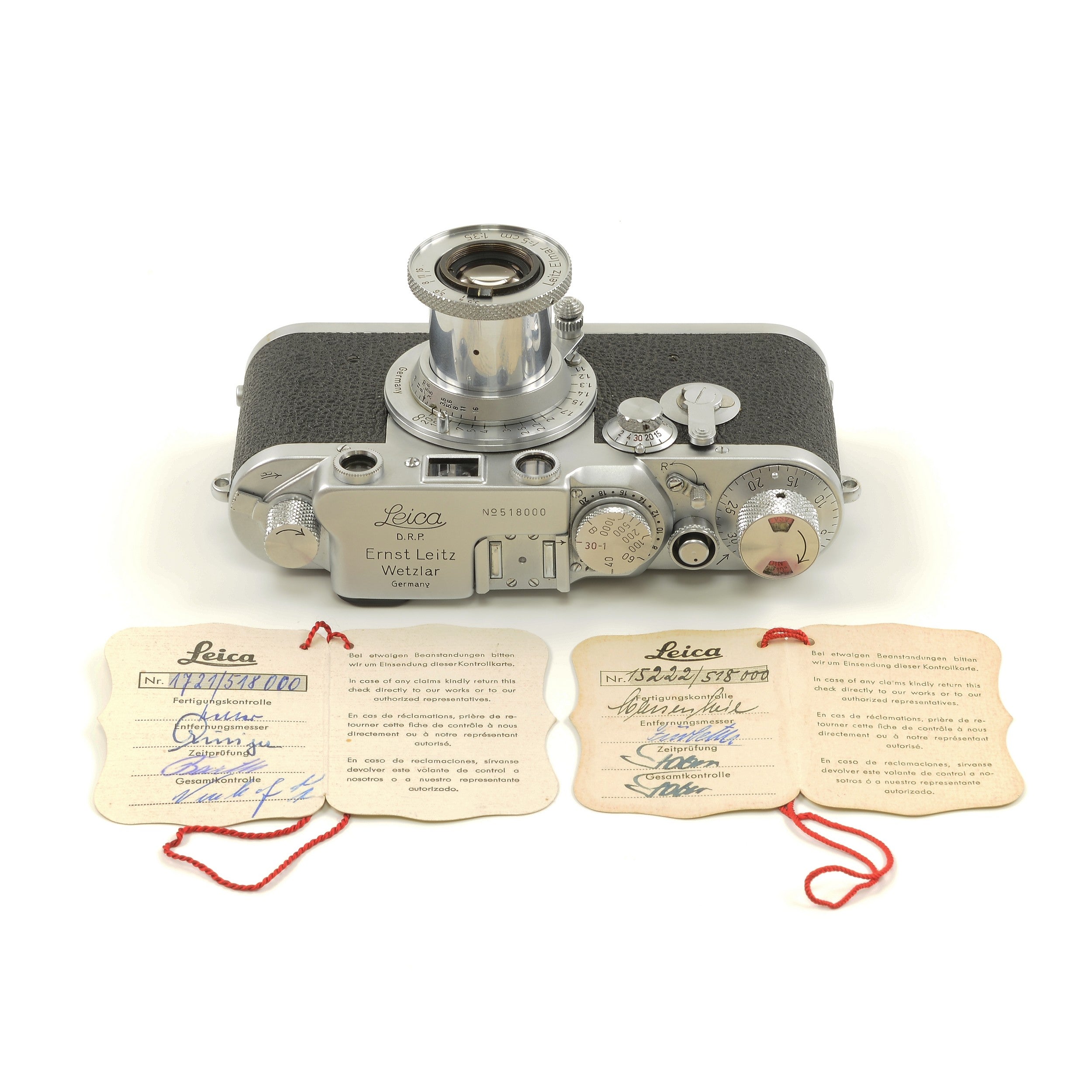 Leica IIIC Conversie IIIF + Leitz 50mm f3.5 Elmar + Doos Extreem Mooi Nummer!!!