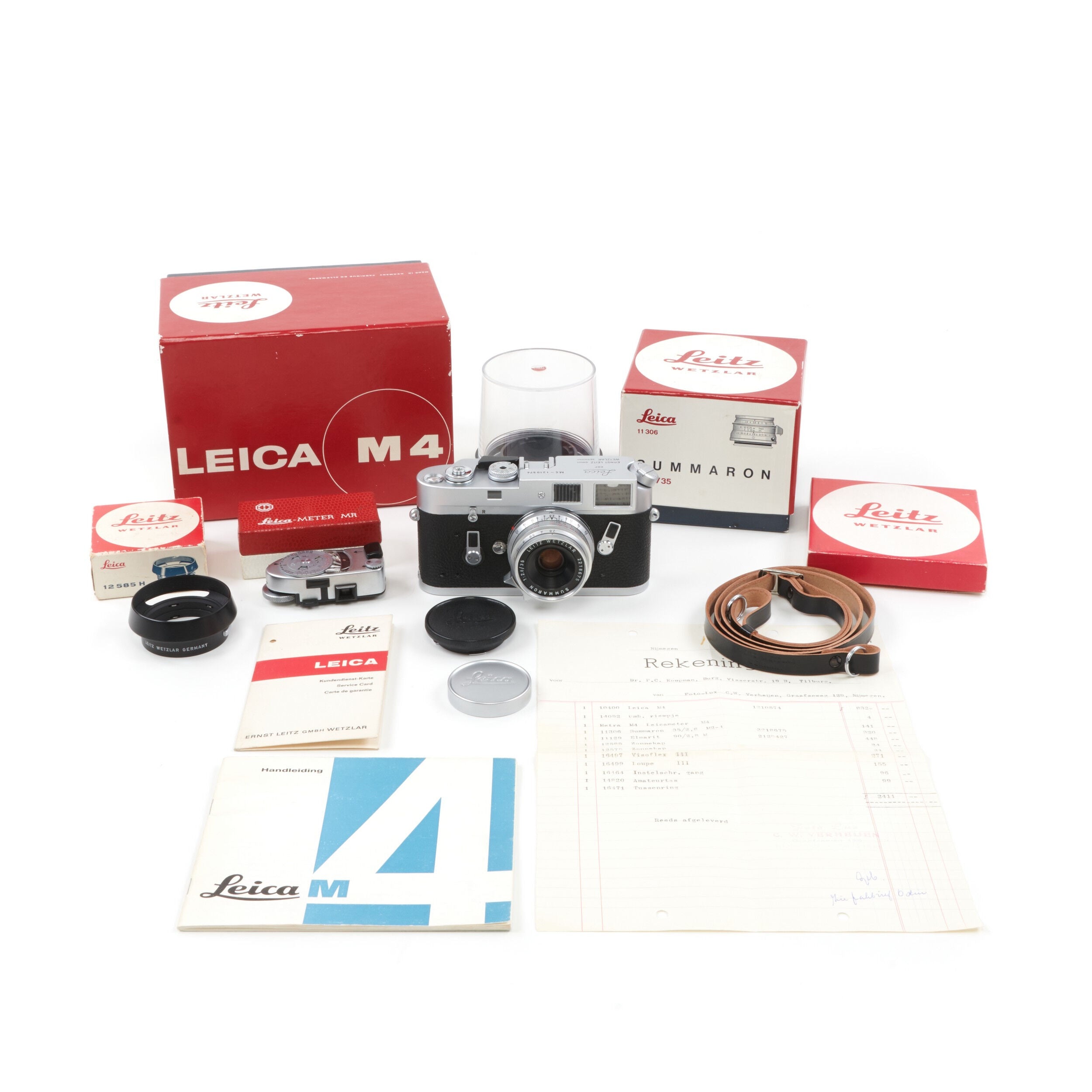 Leica M4 Chroom + Leitz 35mm f2.8 Summaron Set + Doos