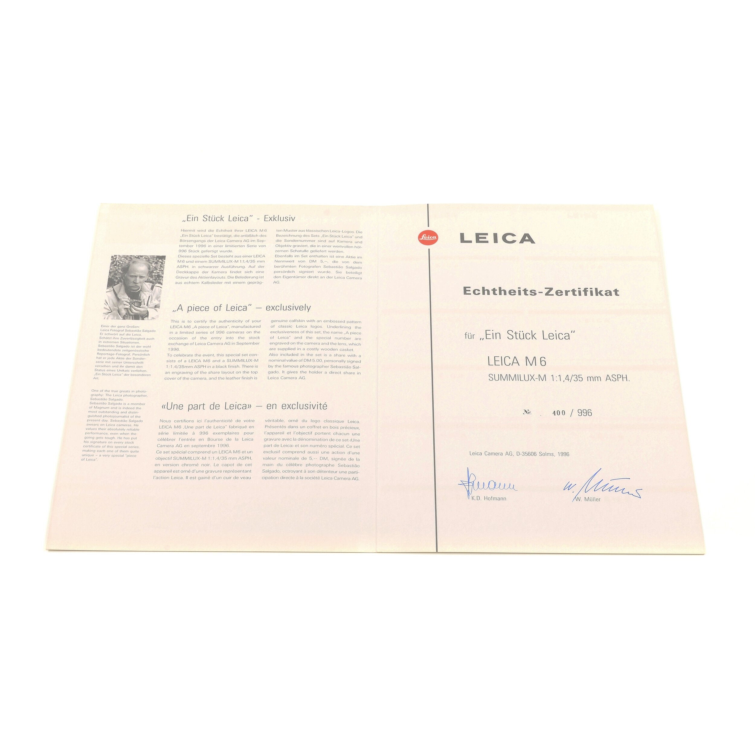 Leica M6 Ein Stück (Mooi Nummer) + Doos