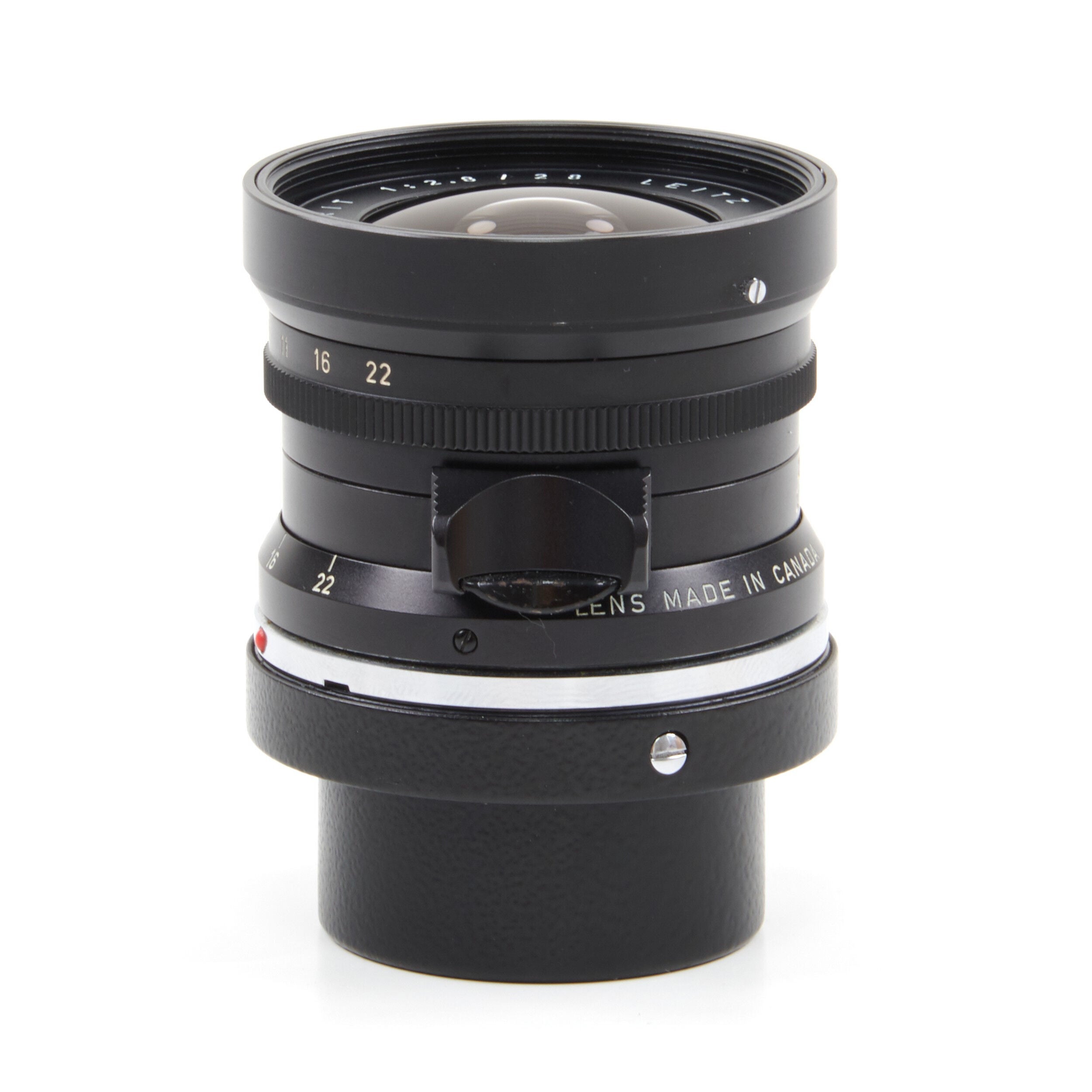 Leitz 28mm f2.8 Elmarit 9 Element Black Paint Stopper Canada + Zonnekap