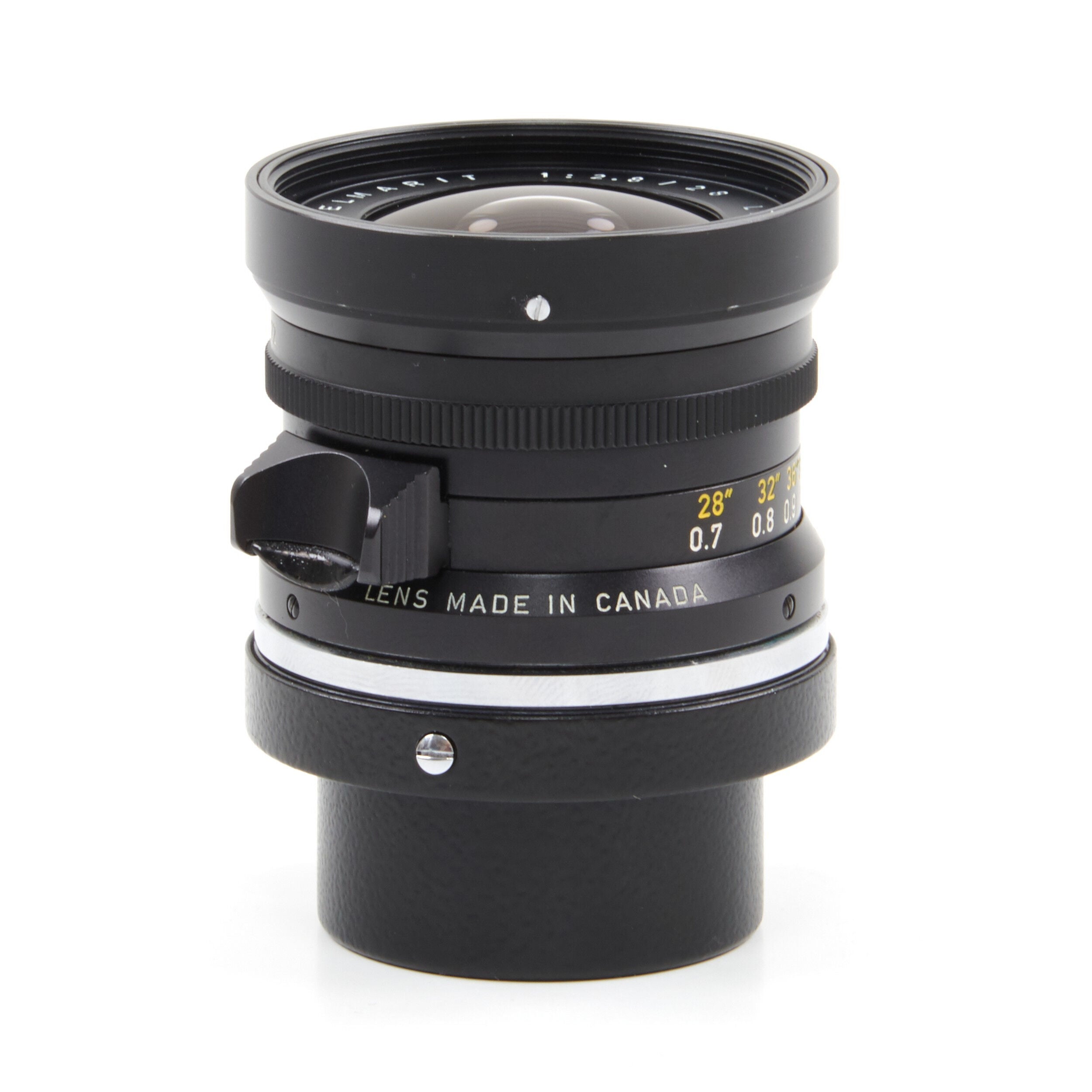 Leitz 28mm f2.8 Elmarit 9 Element Black Paint Stopper Canada + Zonnekap