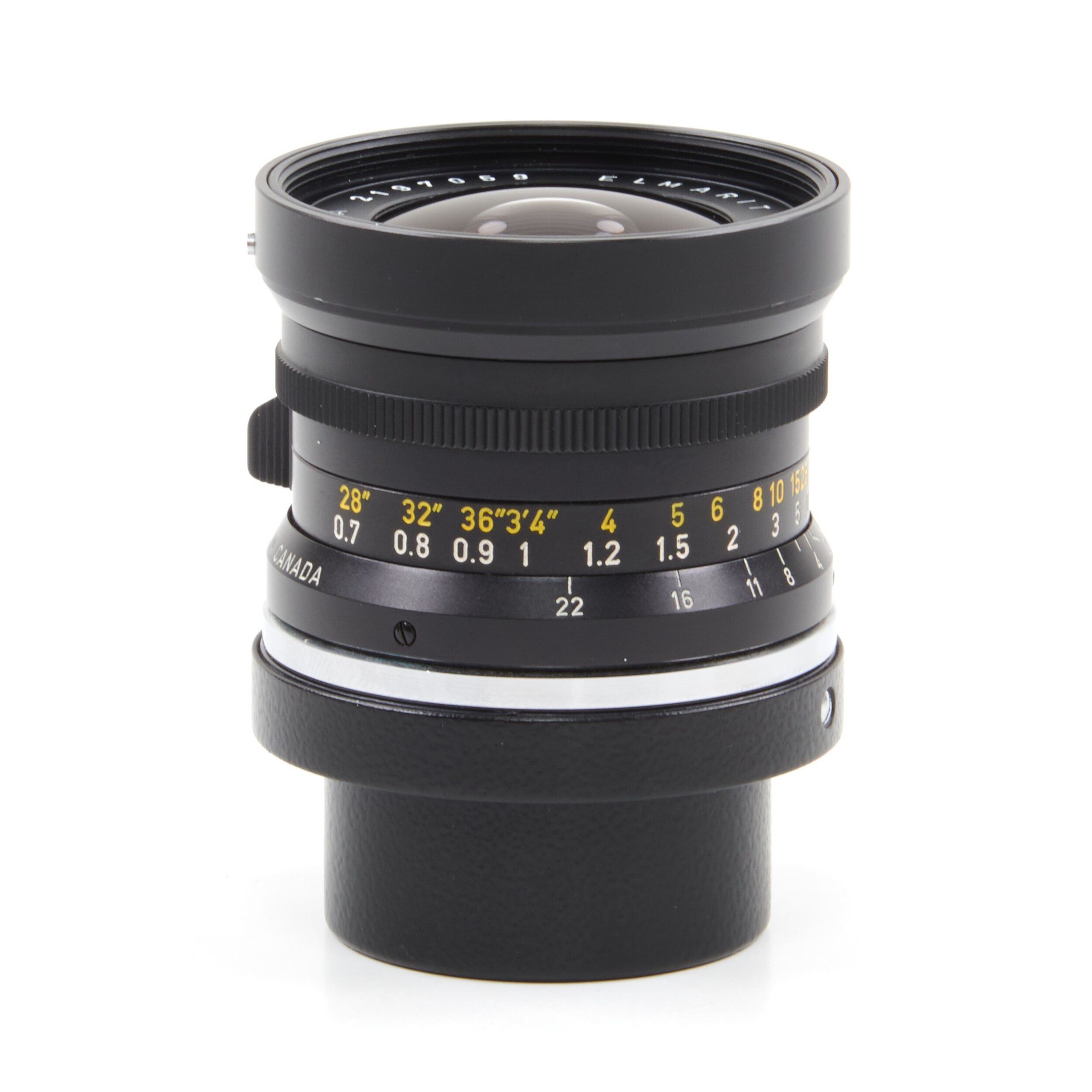 Leitz 28mm f2.8 Elmarit 9 Element Black Paint Stopper Canada + Zonnekap