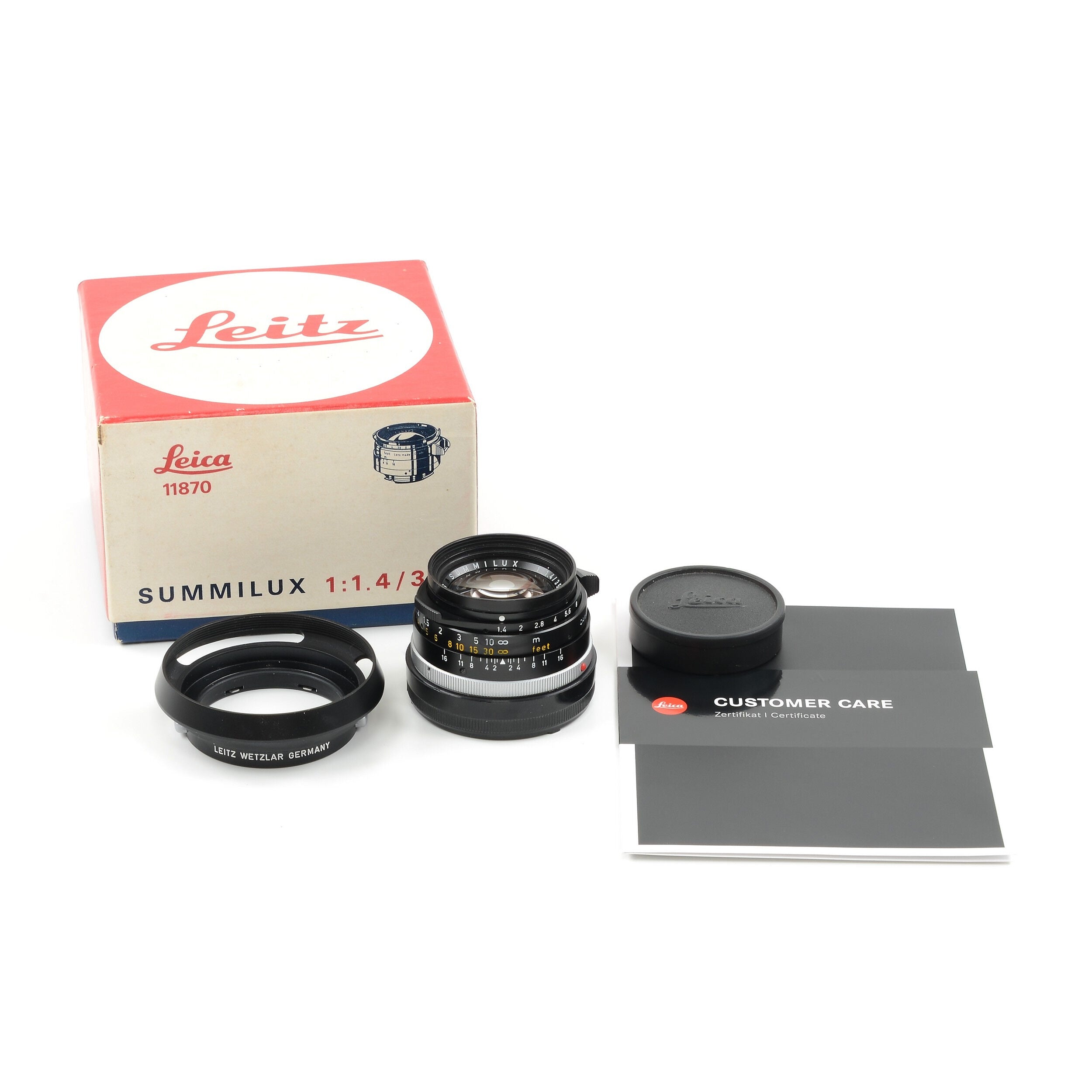 Leitz 35mm f1.4 Summilux Black Paint Stopper + Doos