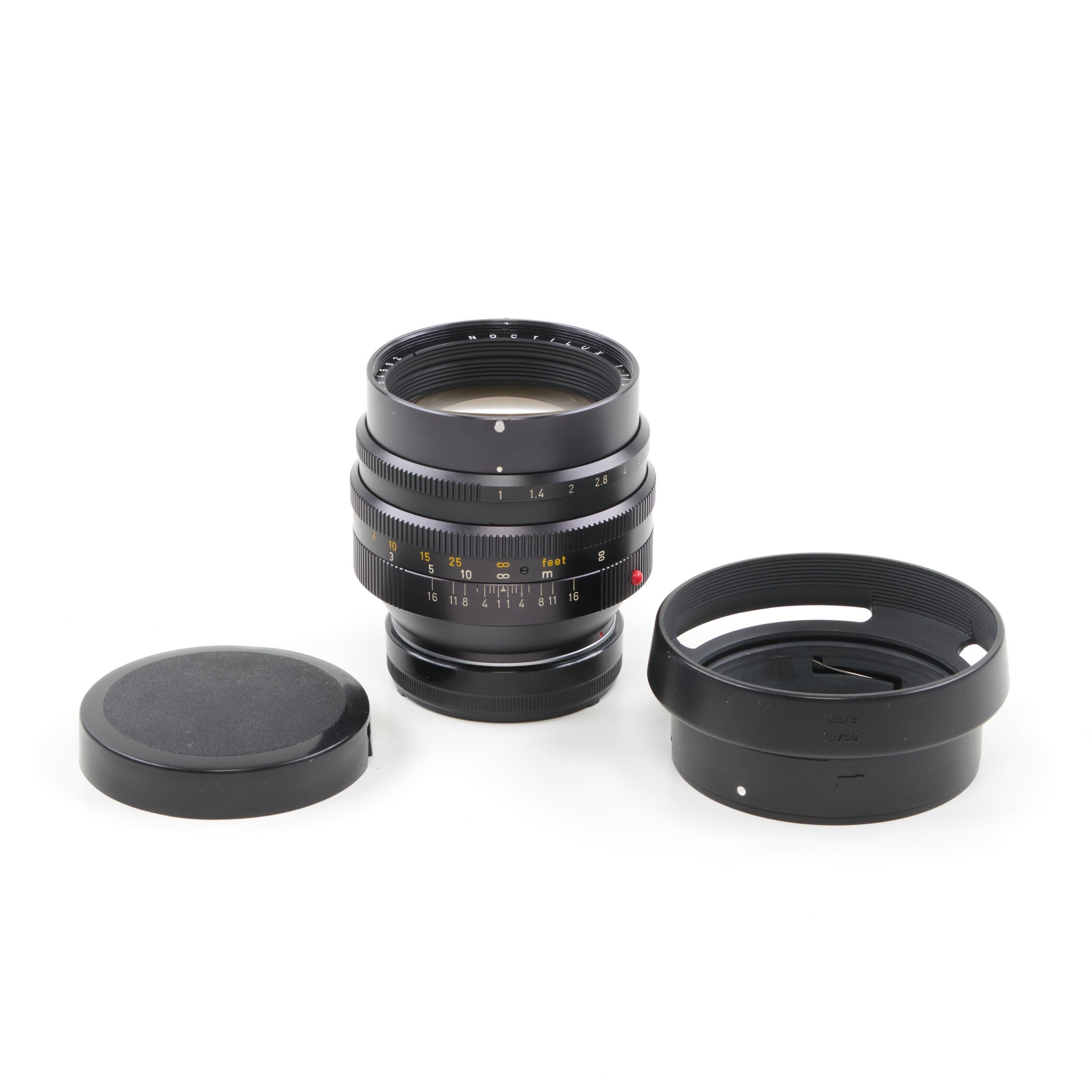 Leitz 50mm f1 Noctilux E58 + 12519 Zonnekap 2e Batch + Doos