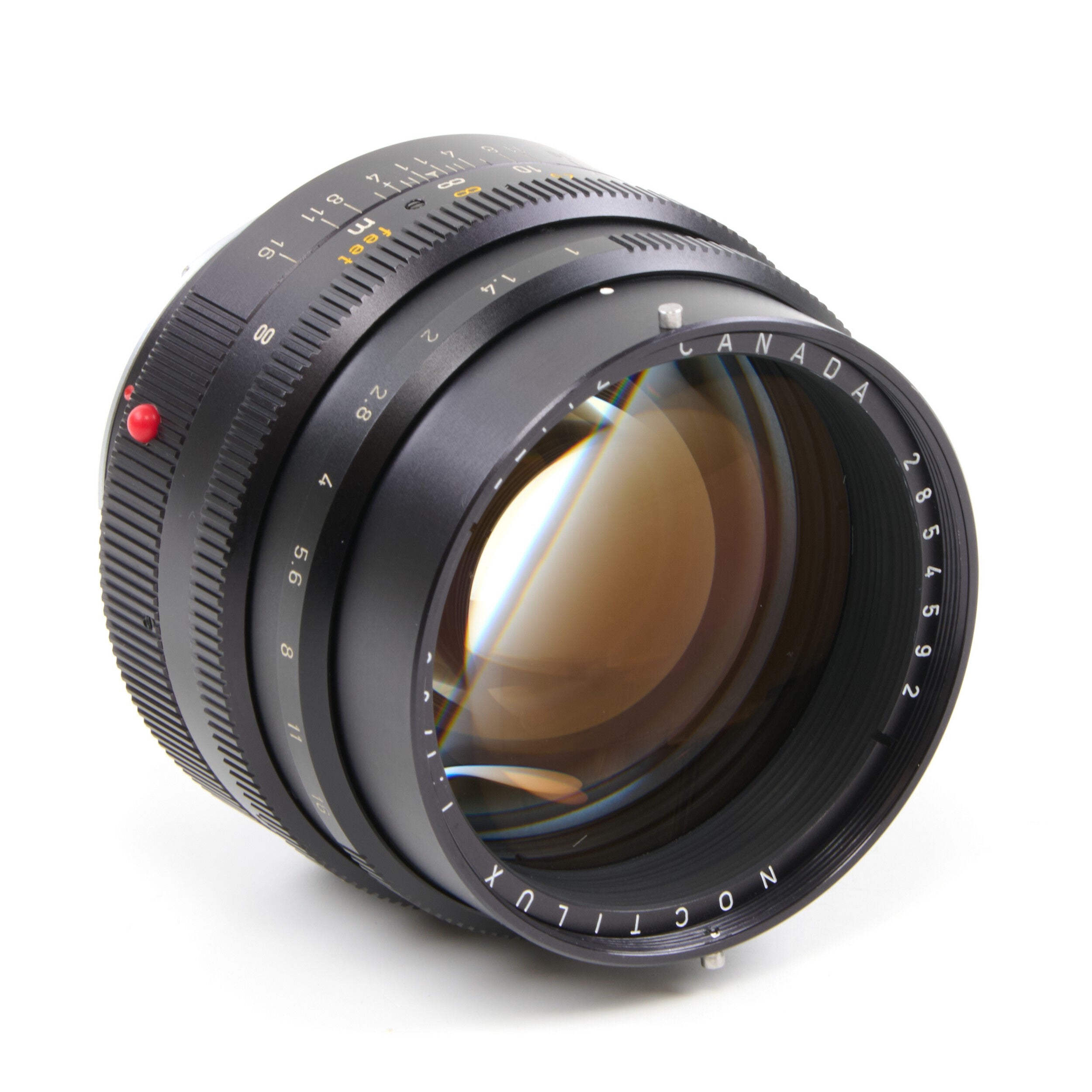 Leitz 50mm f1 Noctilux E58 + 12519 Zonnekap 2e Batch + Doos