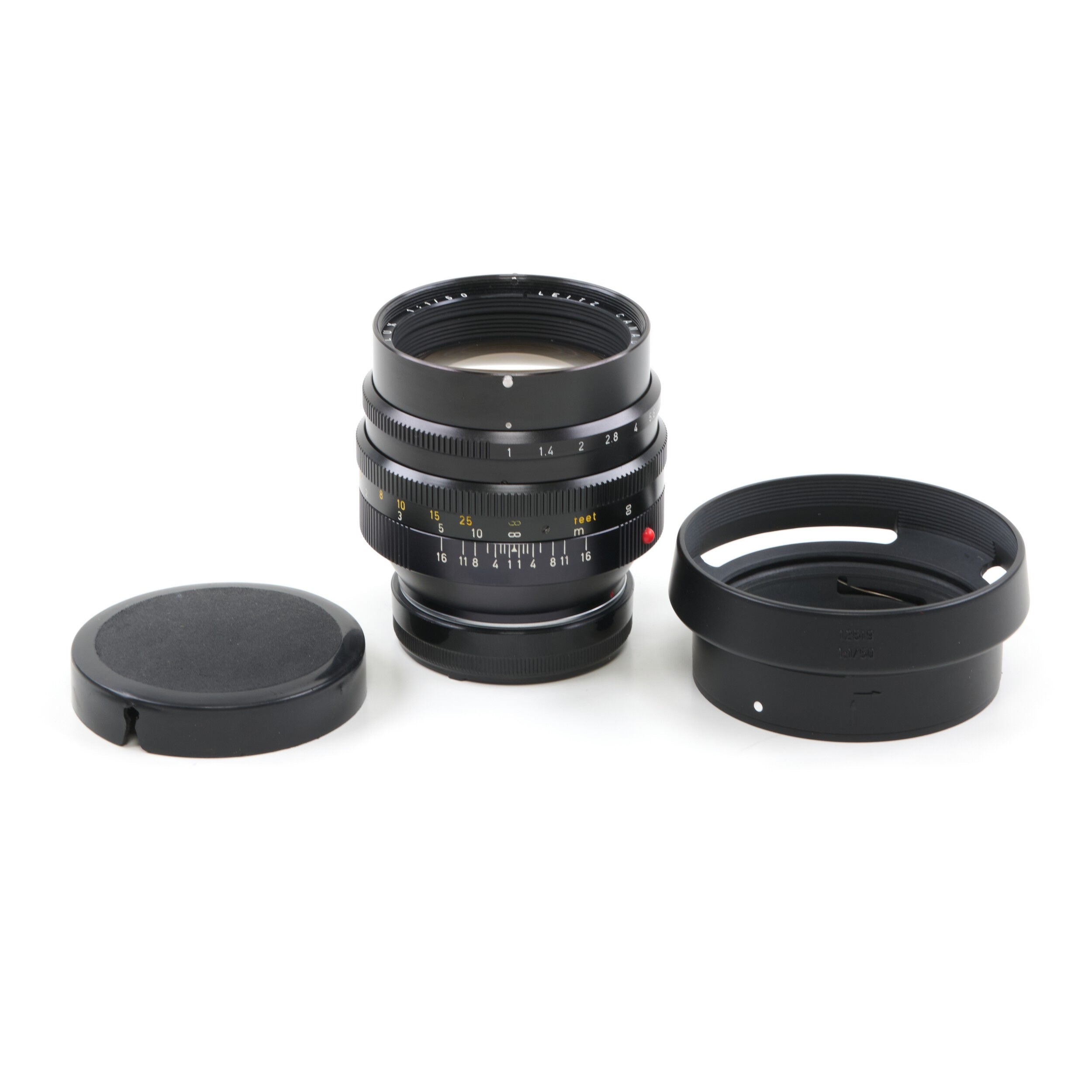 Leitz 50mm f1 Noctilux E58 + 12519 Zonnekap 2e Batch + Doos