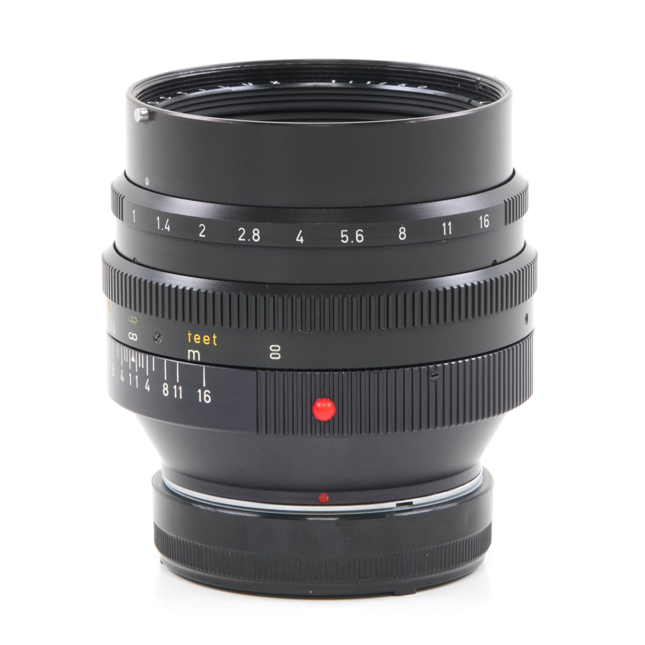 Leitz 50mm f1 Noctilux E58 + 12519 Zonnekap 2e Batch + Doos