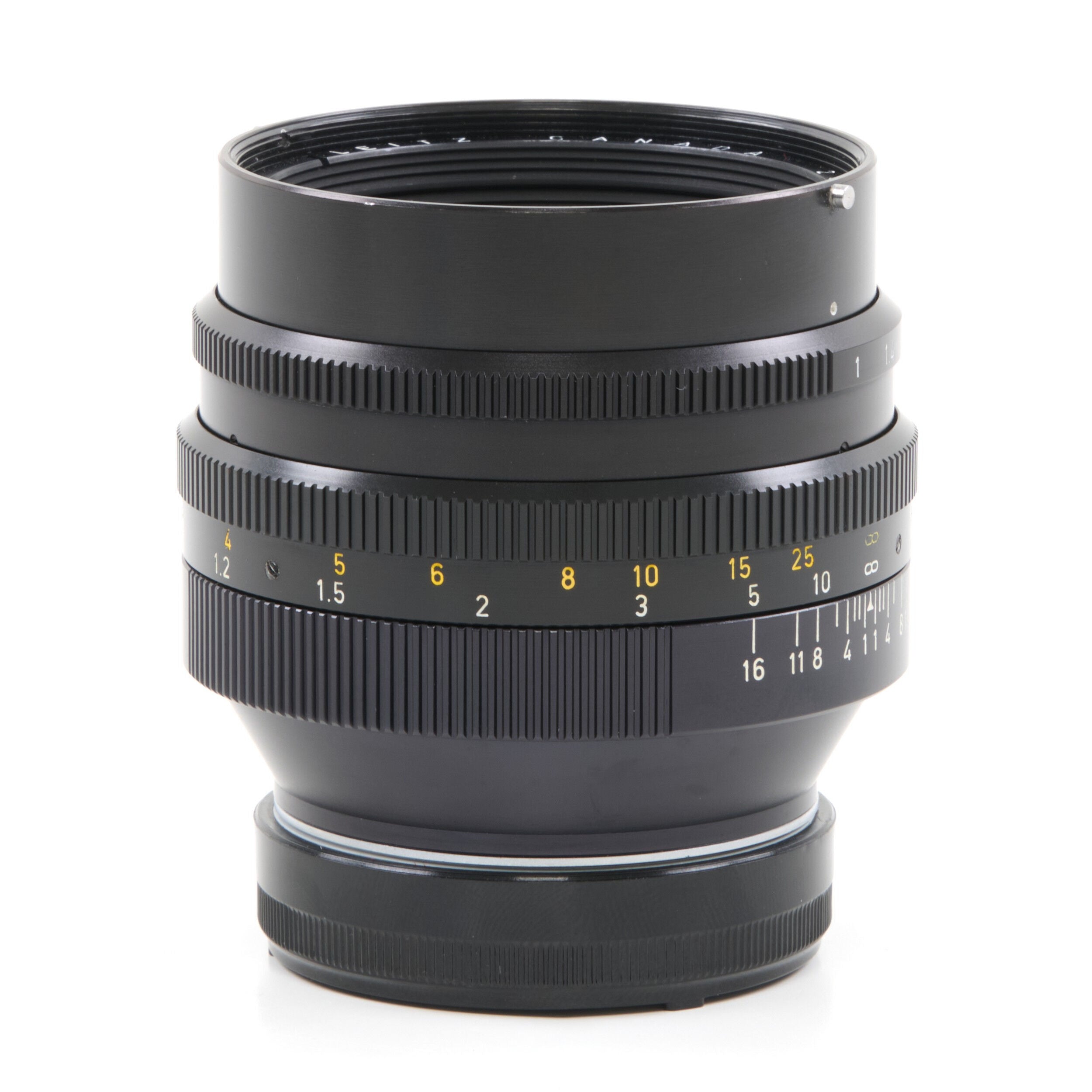 Leitz 50mm f1 Noctilux E58 + 12519 Zonnekap 2e Batch + Doos