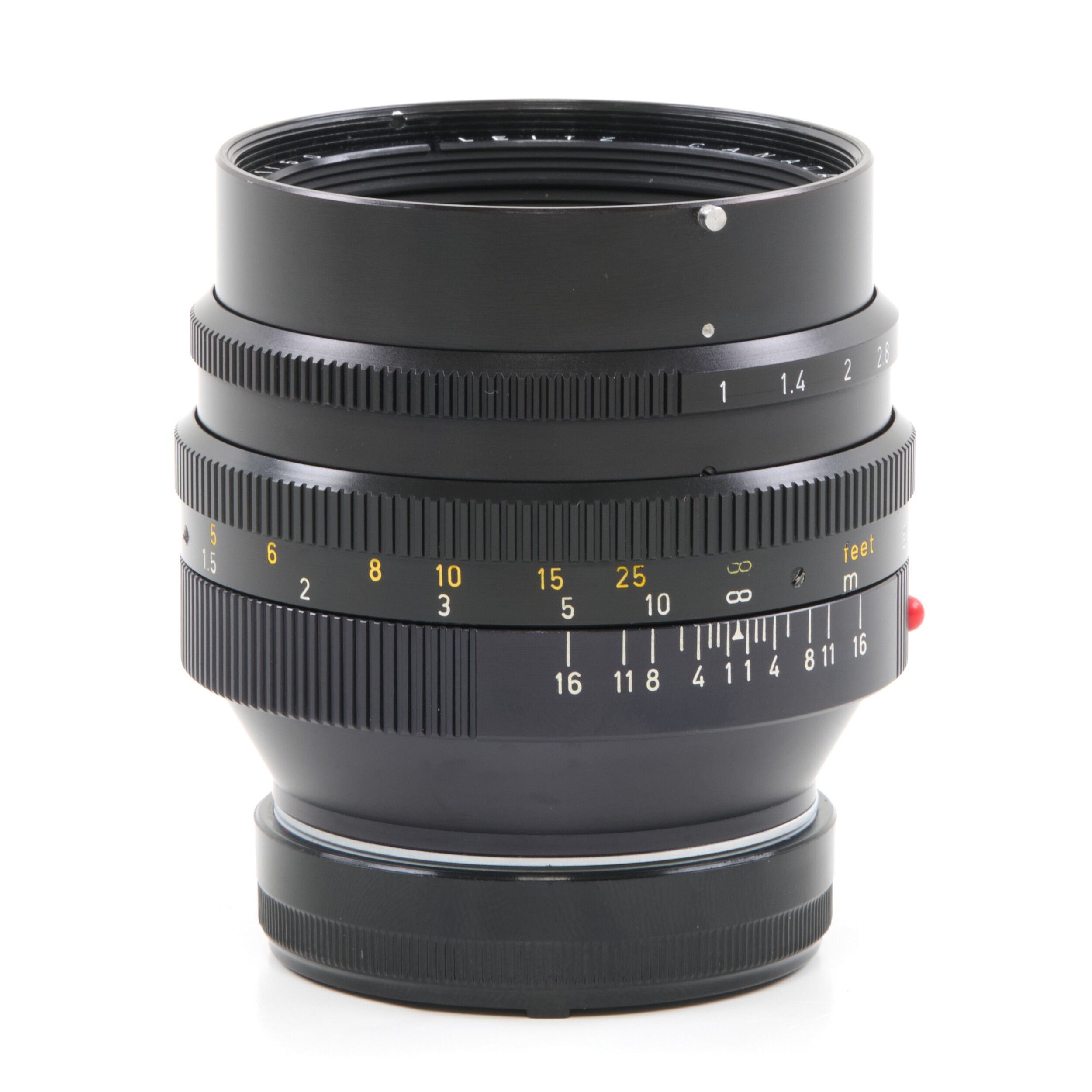 Leitz 50mm f1 Noctilux E58 + 12519 Zonnekap 2e Batch + Doos