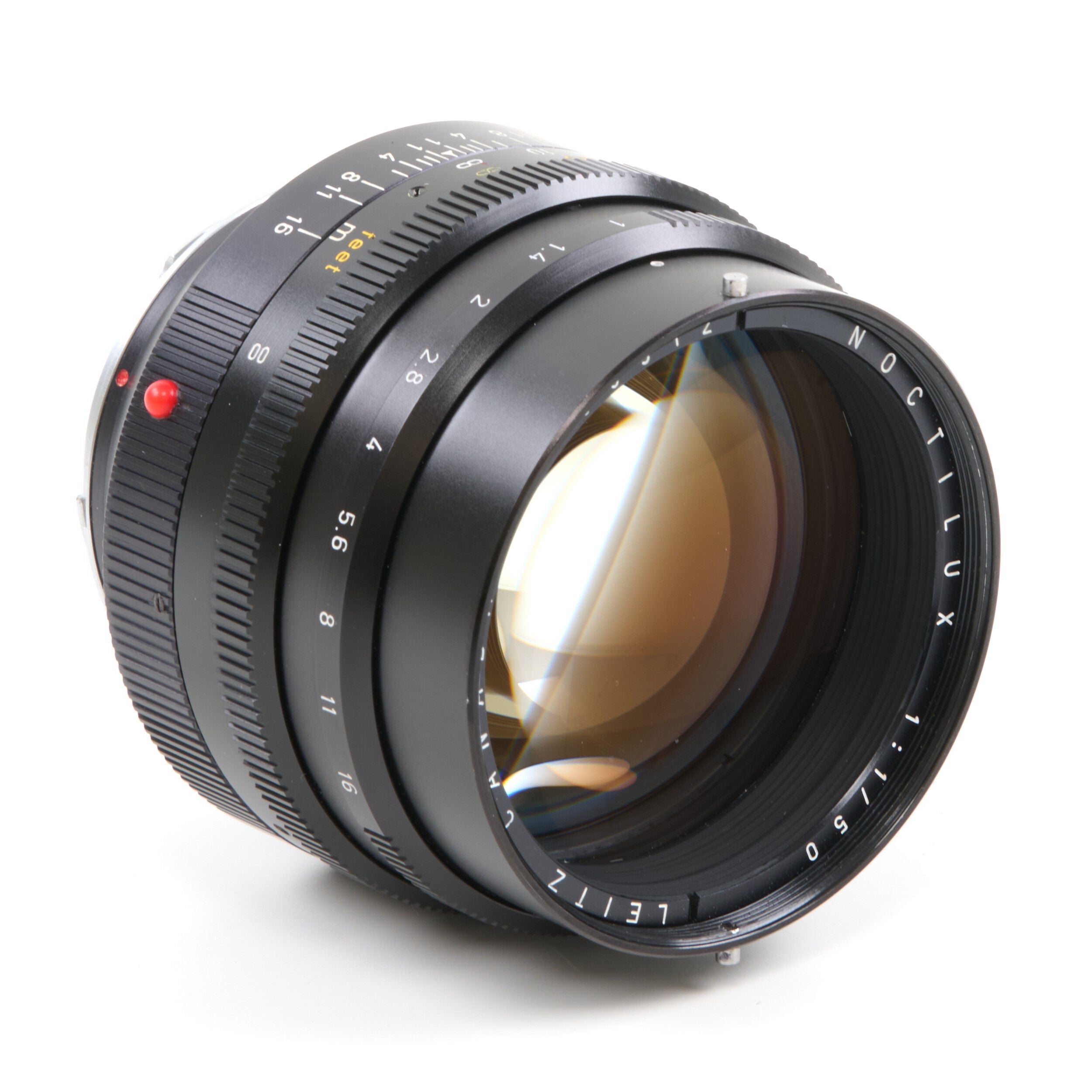 Leitz 50mm f1 Noctilux E58 + 12519 Zonnekap 2e Batch + Doos