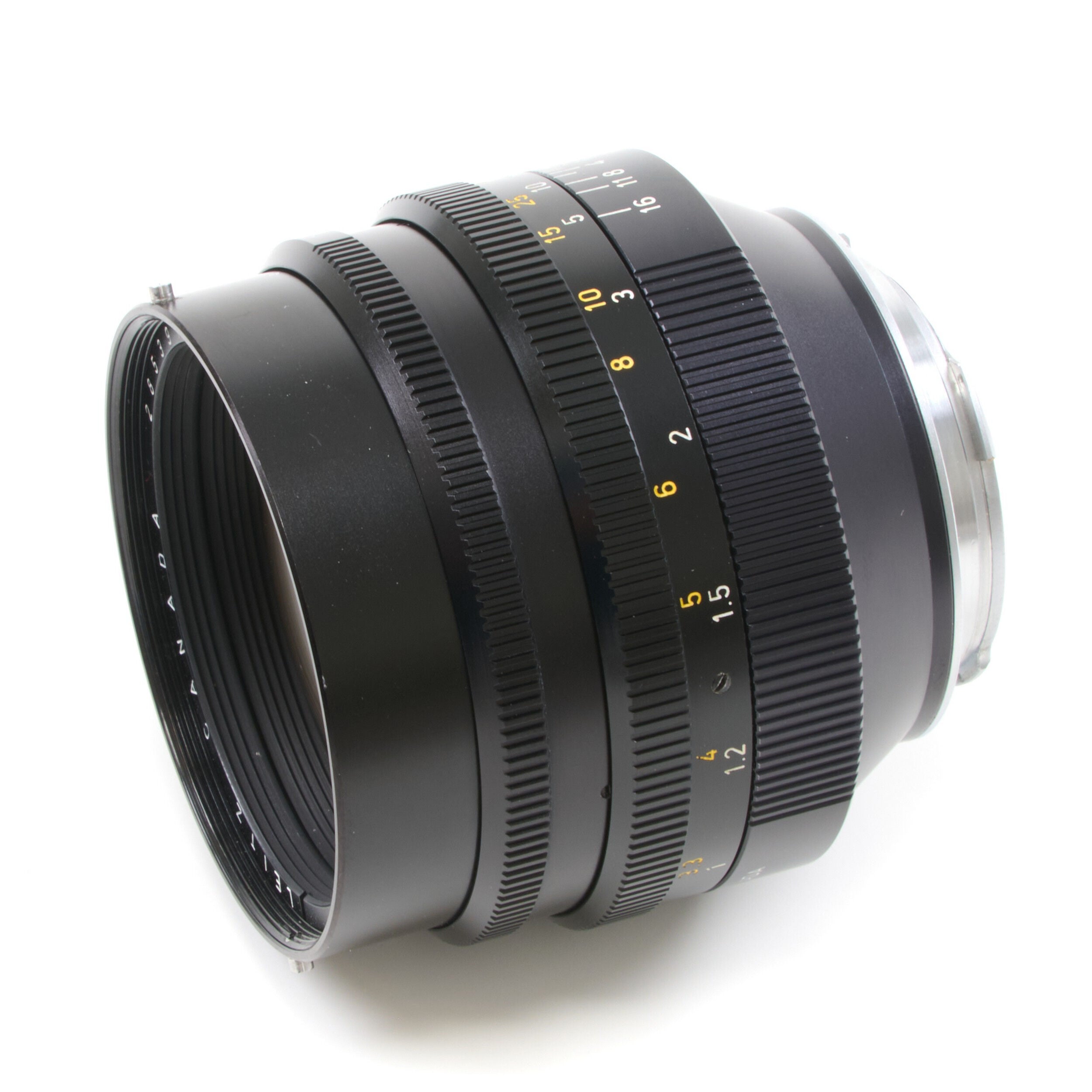 Leitz 50mm f1 Noctilux E58 + 12519 Zonnekap 2e Batch + Doos
