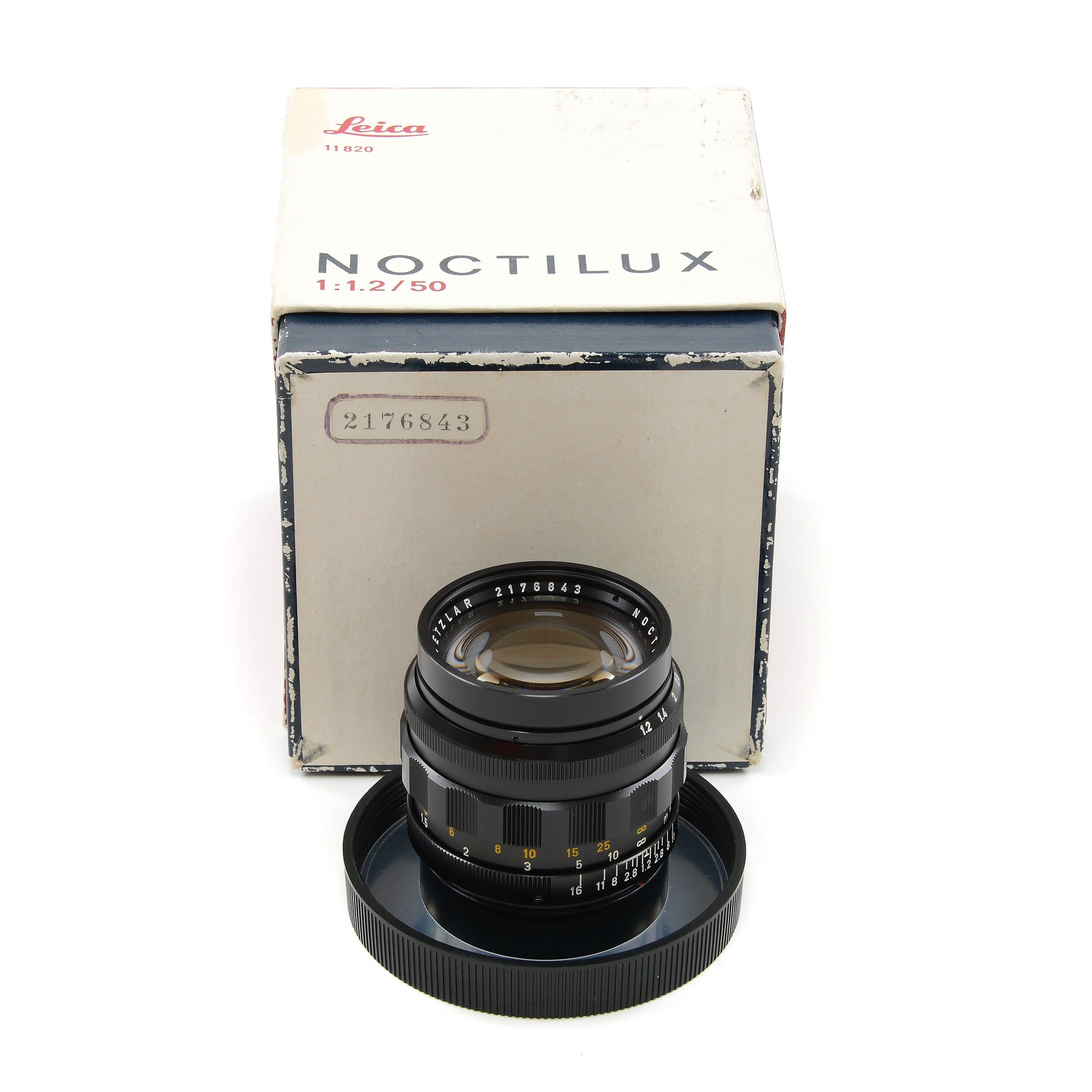 Leitz 50mm f1.2 Noctilux + doos 1e batch dikke voorvelg Zeer zeldzaam