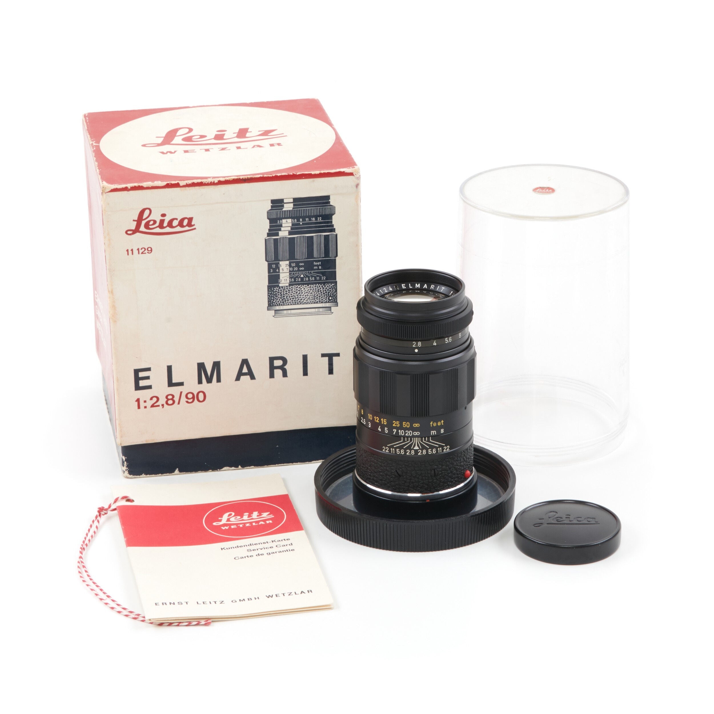 Leitz 90mm f2.8 Elmarit Zwart + Doos
