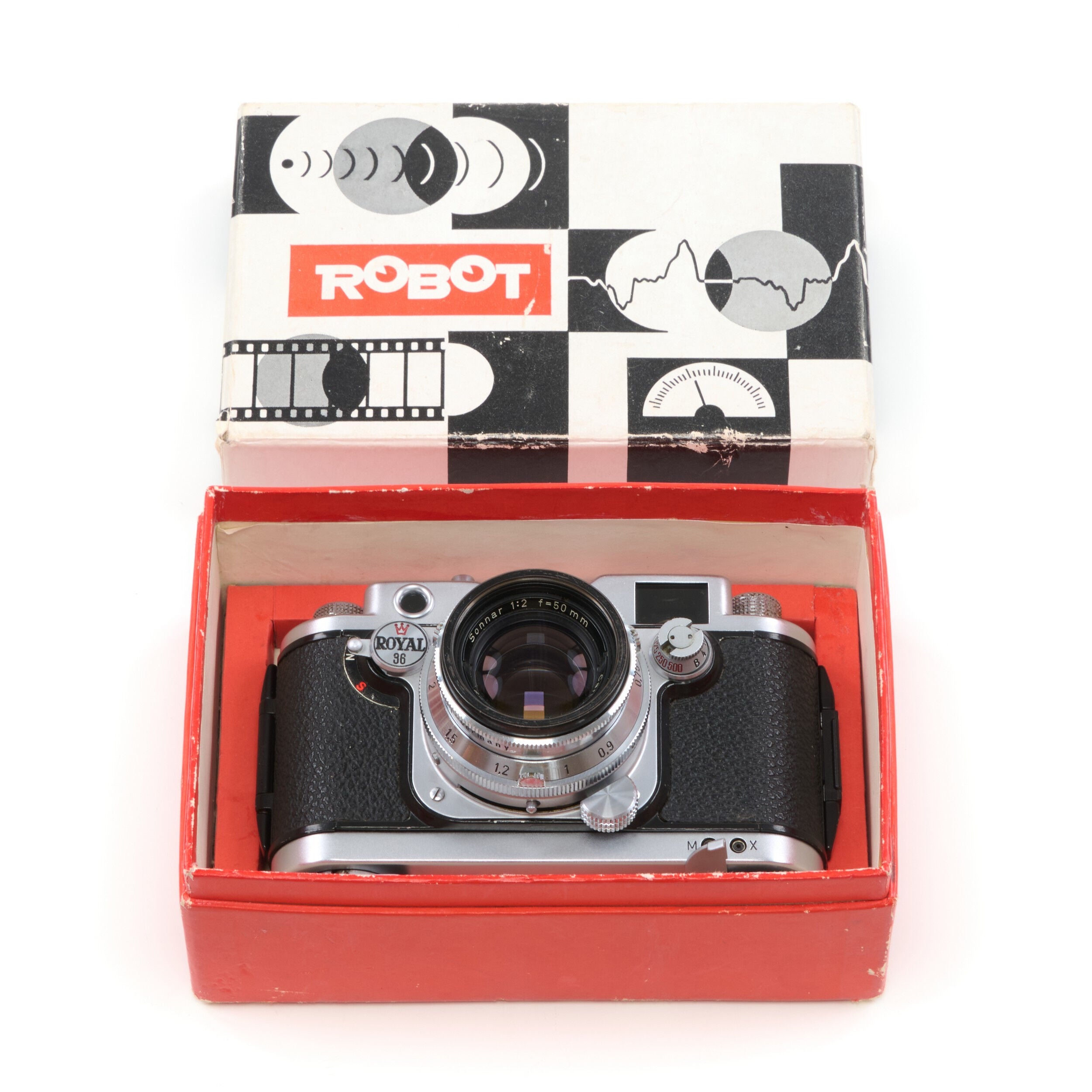 Robot Royal 36 Met Serieschakeling + Carl Zeiss 50mm f2 Sonnar + Doos