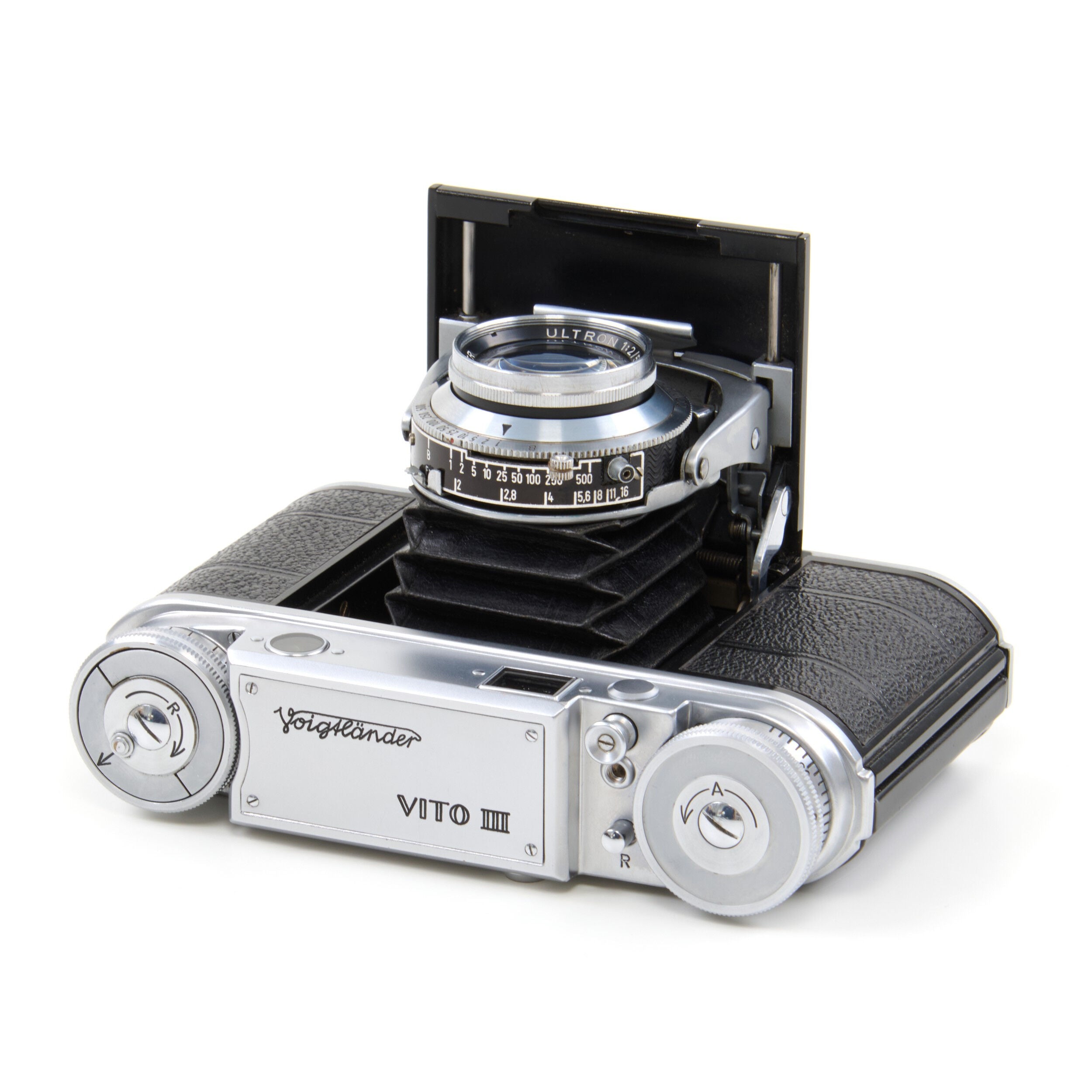 Voigtländer Vito III Zeer Vroege Batch + Ultron 50mm f2 Compur-Rapid + Doos