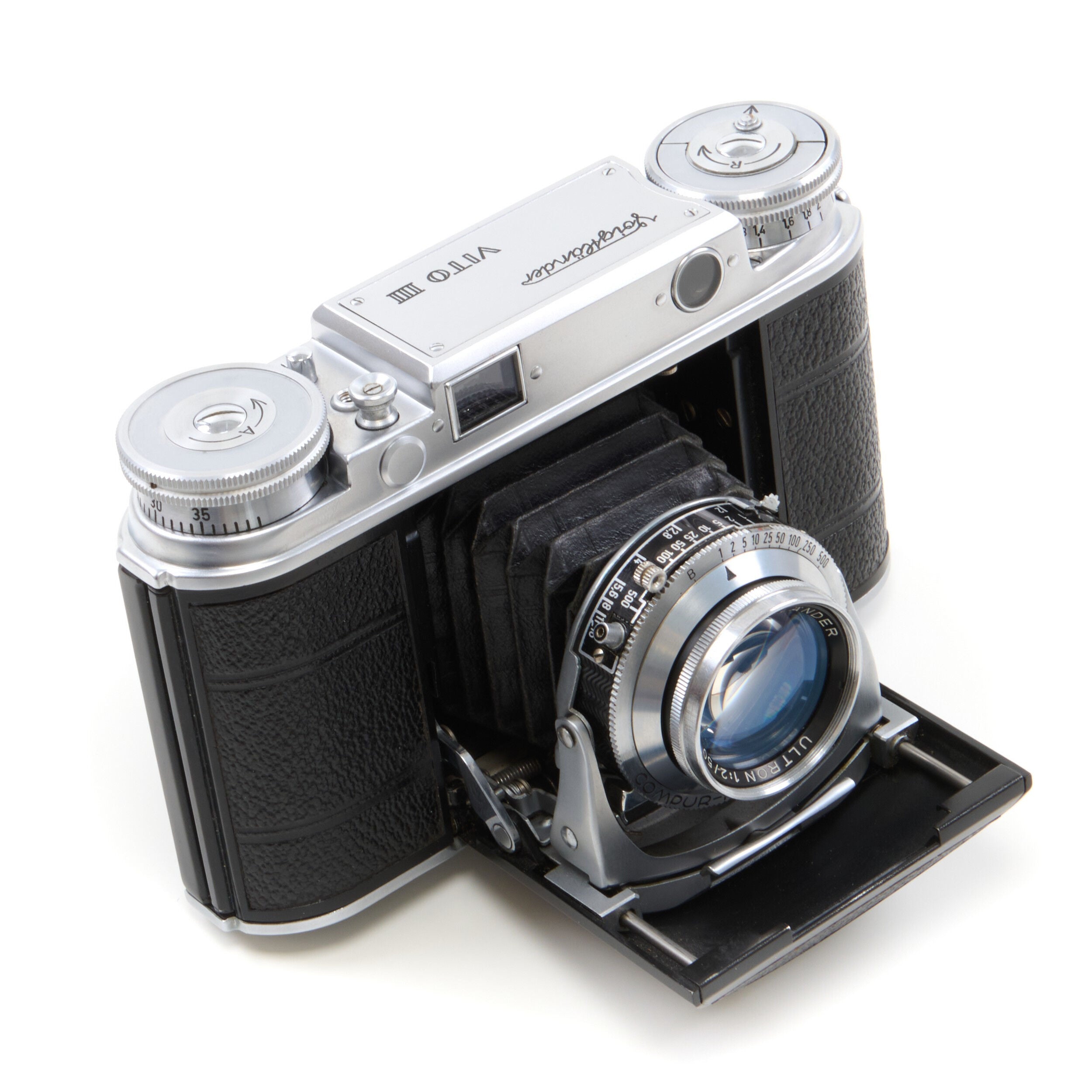 Voigtländer Vito III Zeer Vroege Batch + Ultron 50mm f2 Compur-Rapid + Doos
