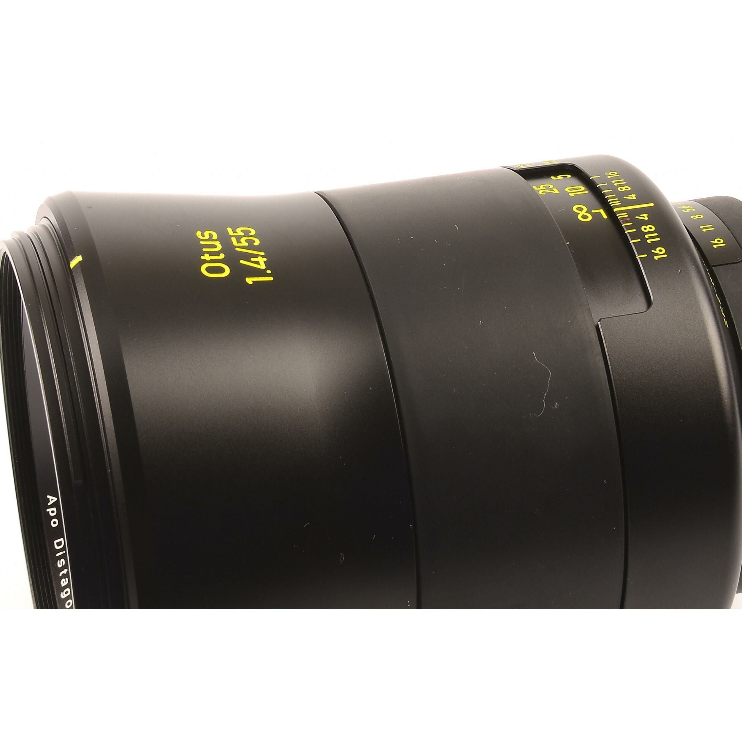 Zeiss 55mm f1.4 Otus XF.2 Nikon Vatting + Doos