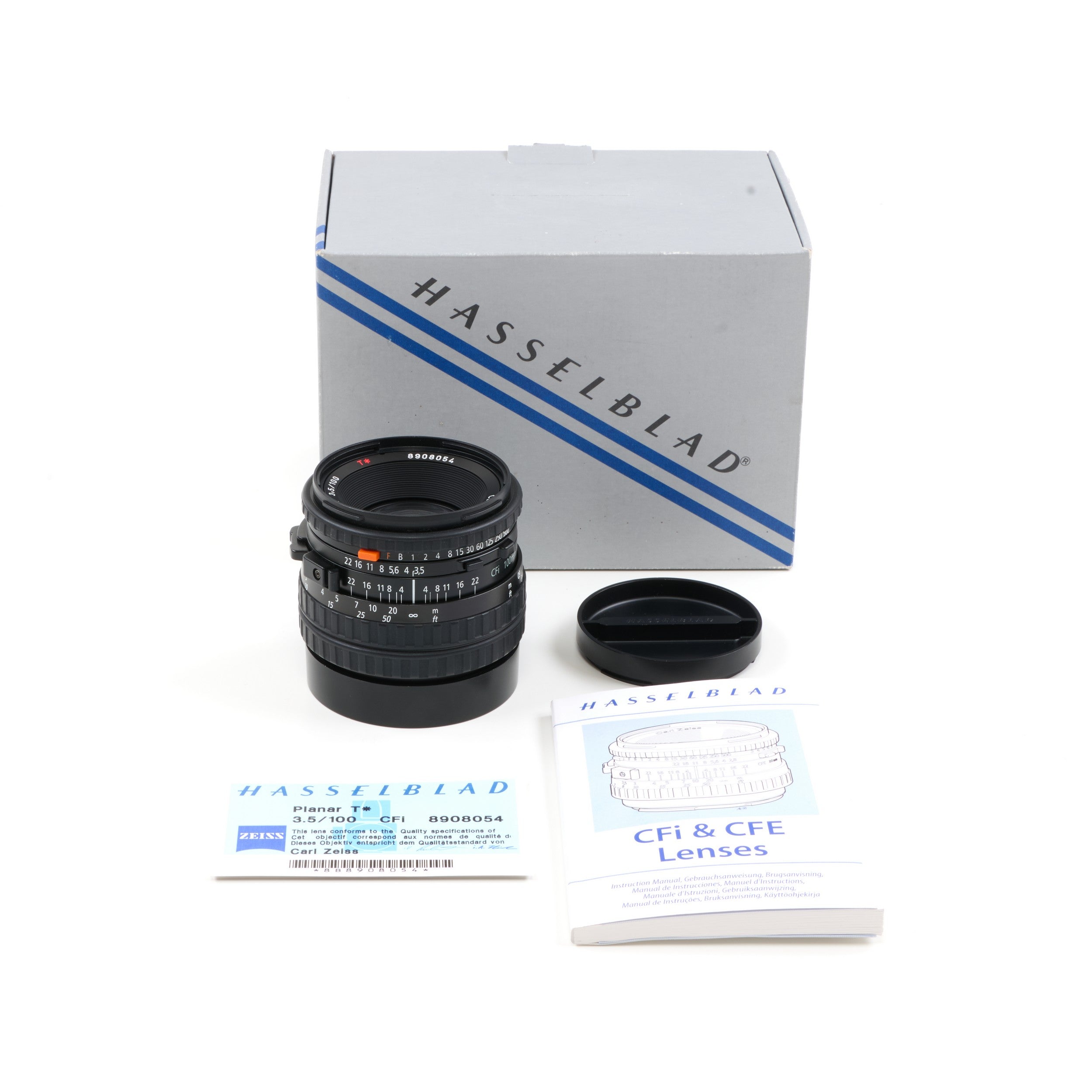 Carl Zeiss 100mm f3.5 Planar CFI T* Voor Hasselblad V Systeem + Doos