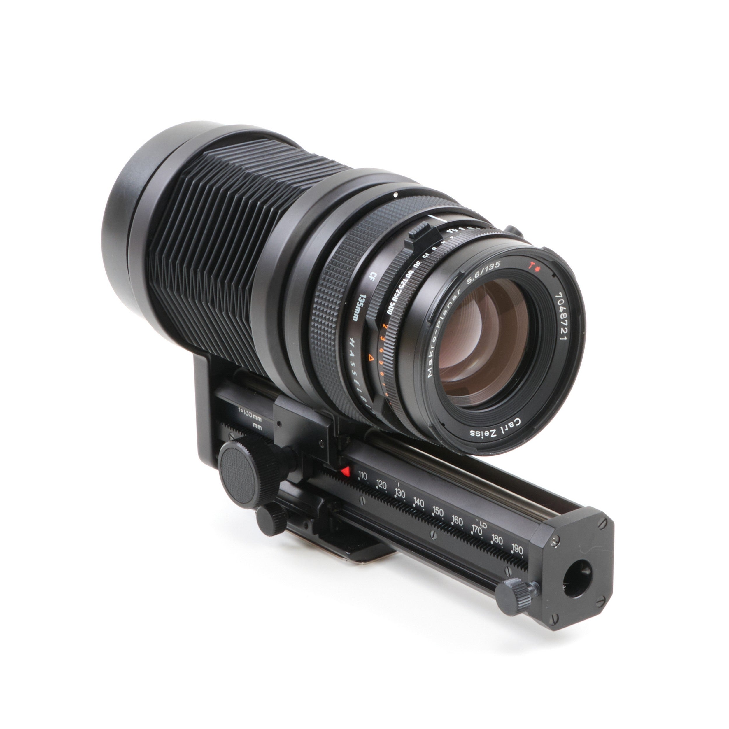 Carl Zeiss 135mm f5.6 Marko-Planar-CF + Balg Set Voor Hasselblad V Systeem