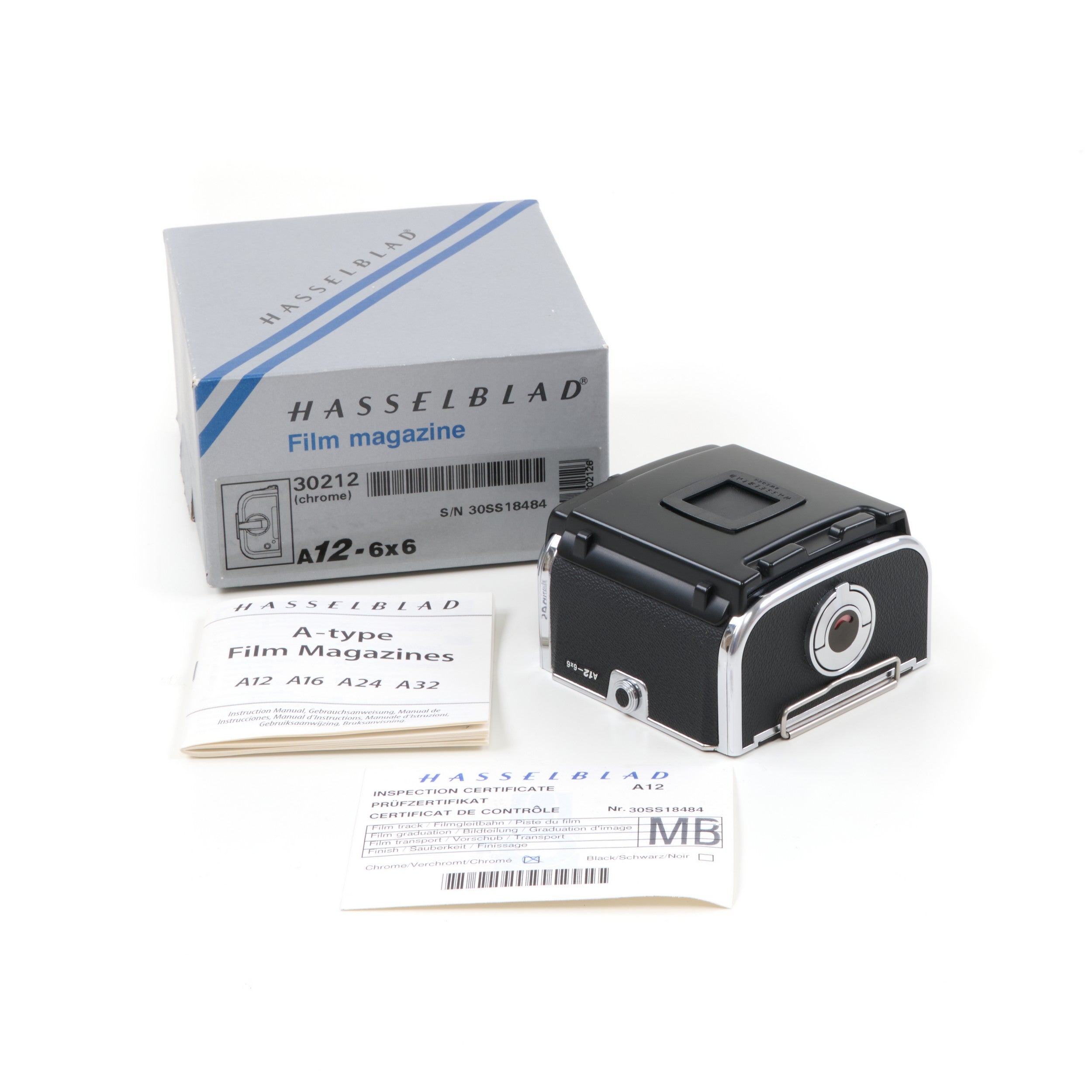 Hasselblad A12 Achterwand Chroom + Doos