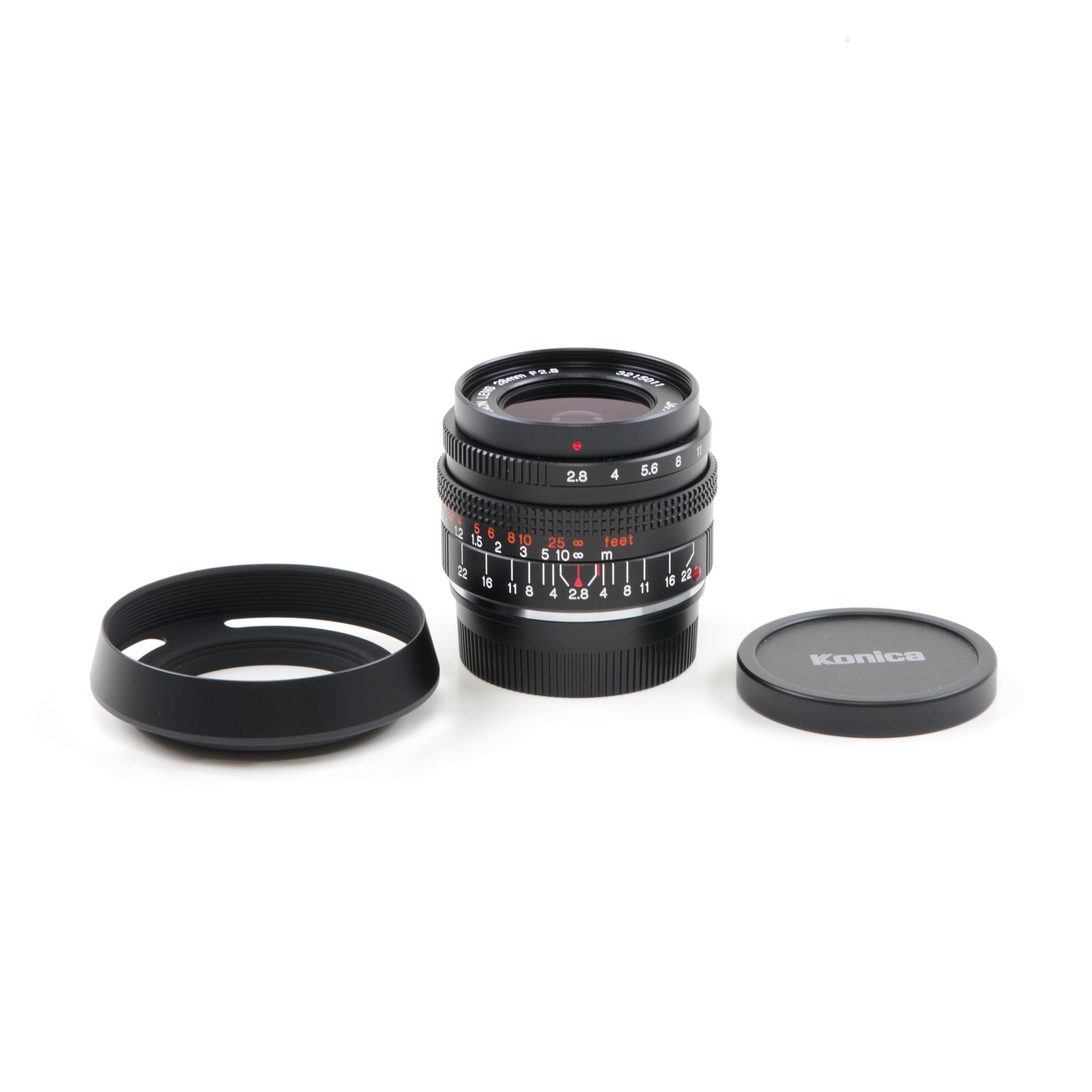 Konica M-Hexanon 28mm f2.8 NOS + Doos