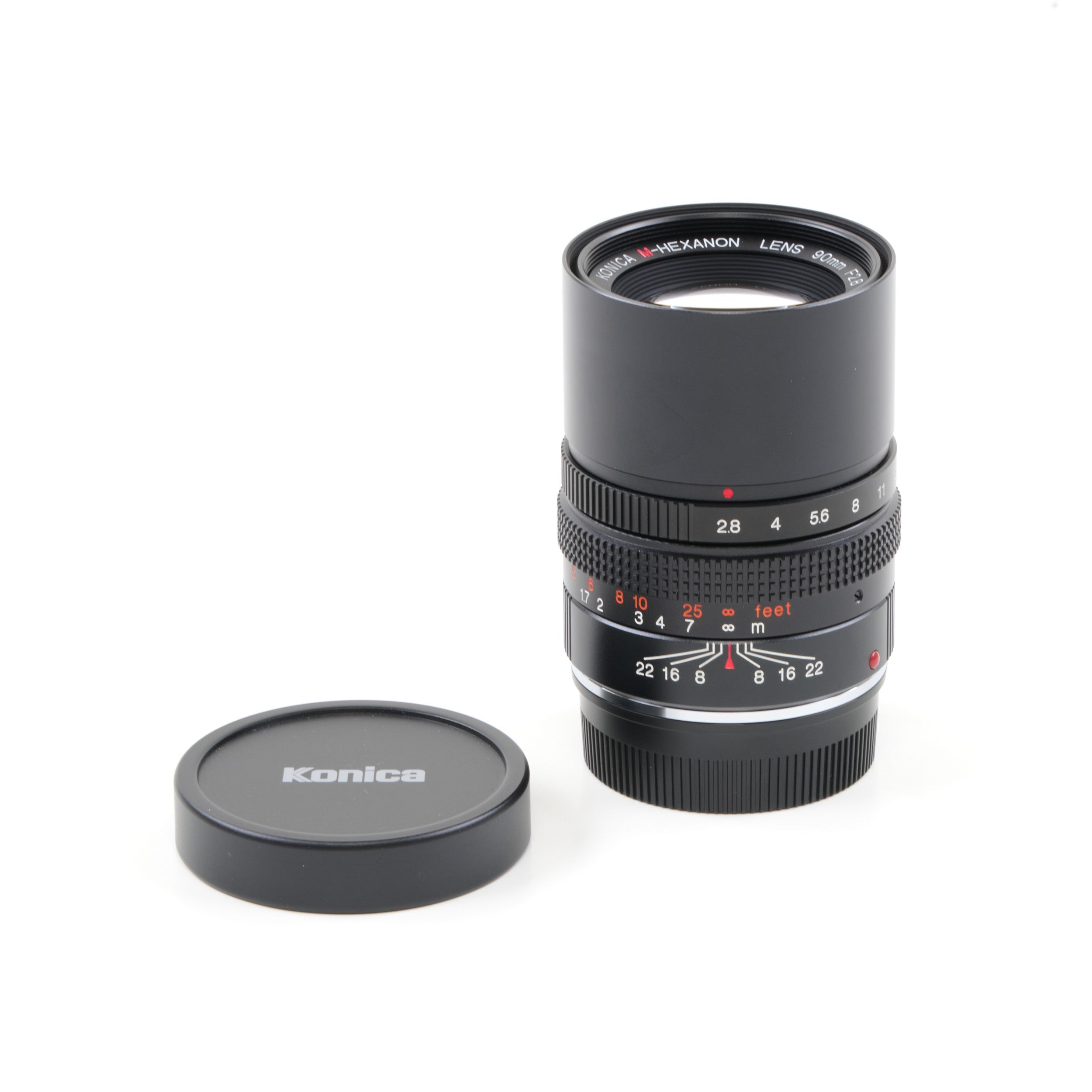 Konica M-Hexanon 90mm f2.8 NOS + Doos