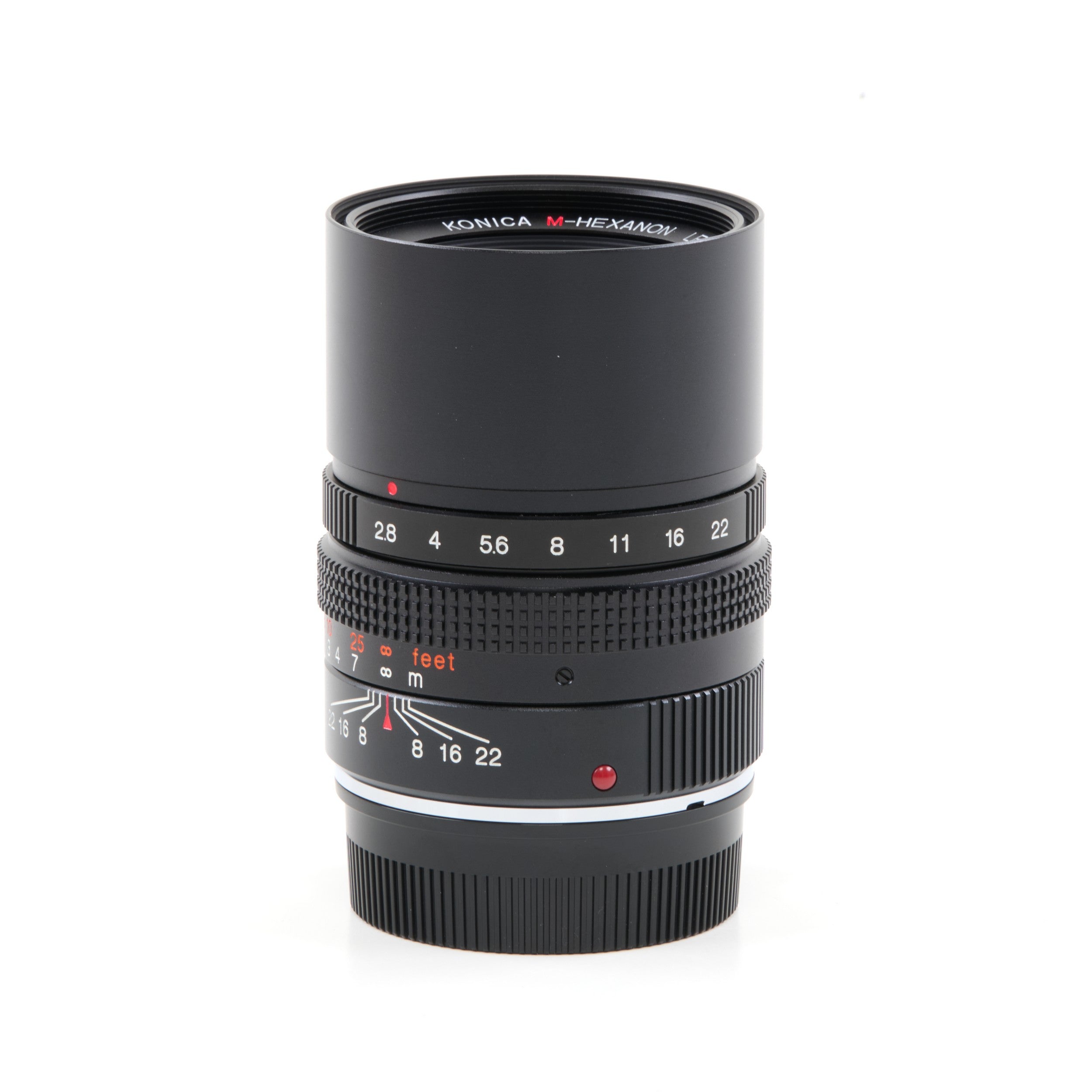 Konica M-Hexanon 90mm f2.8 NOS + Doos