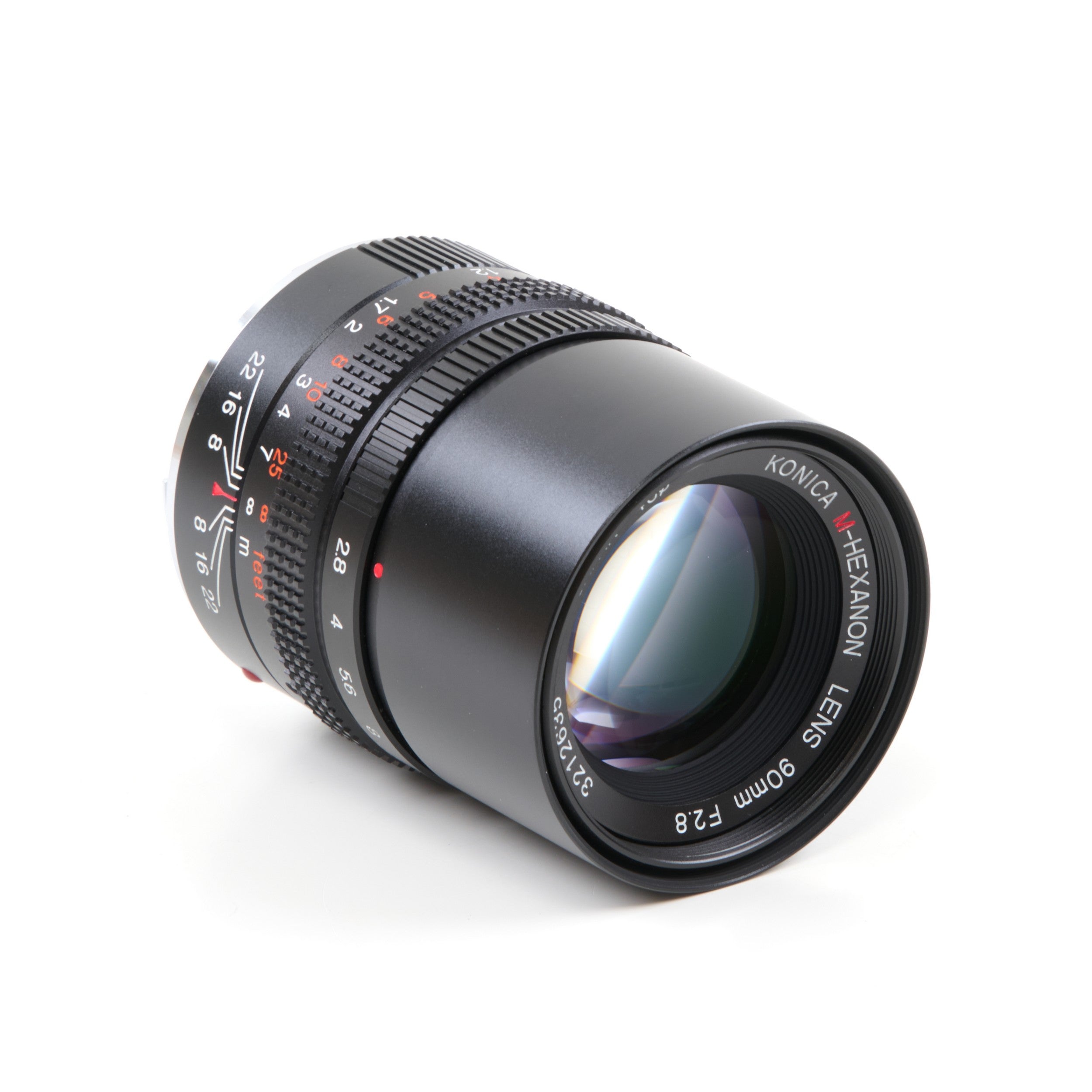 Konica M-Hexanon 90mm f2.8 NOS + Doos