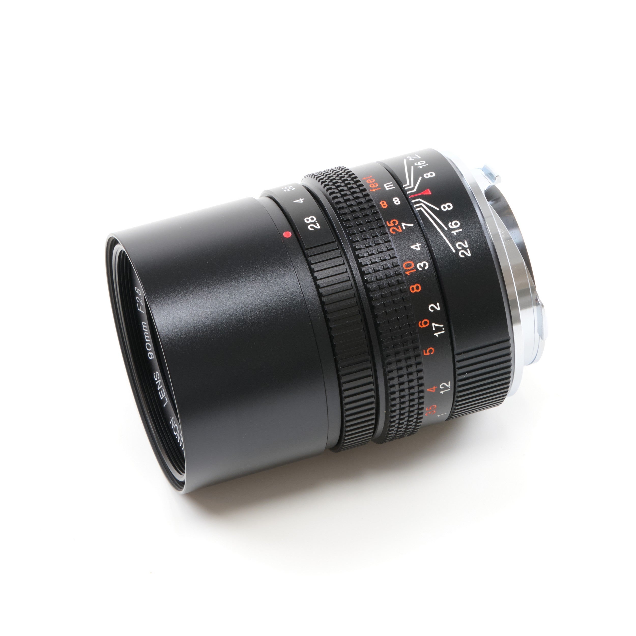 Konica M-Hexanon 90mm f2.8 NOS + Doos