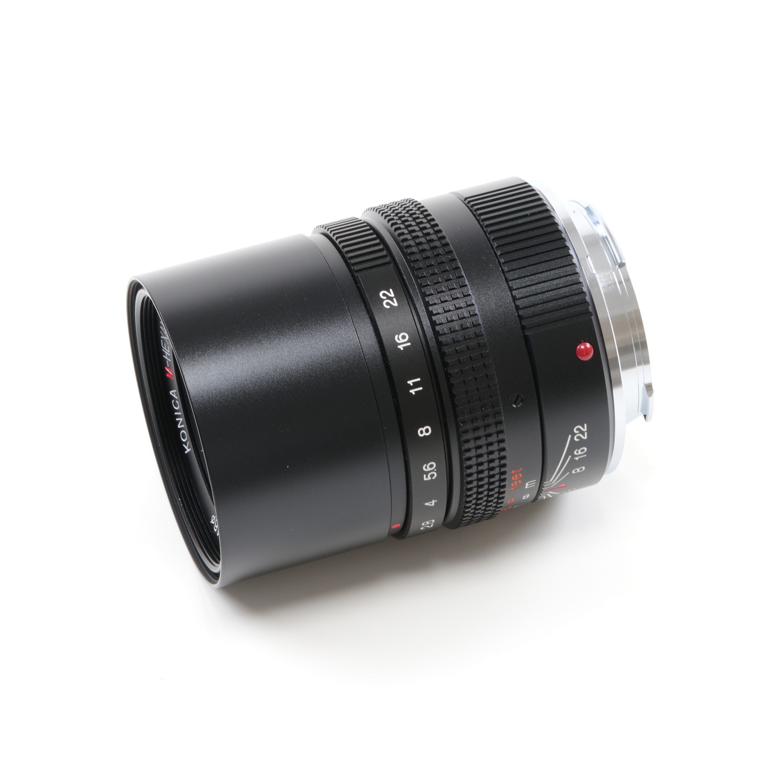 Konica M-Hexanon 90mm f2.8 NOS + Doos
