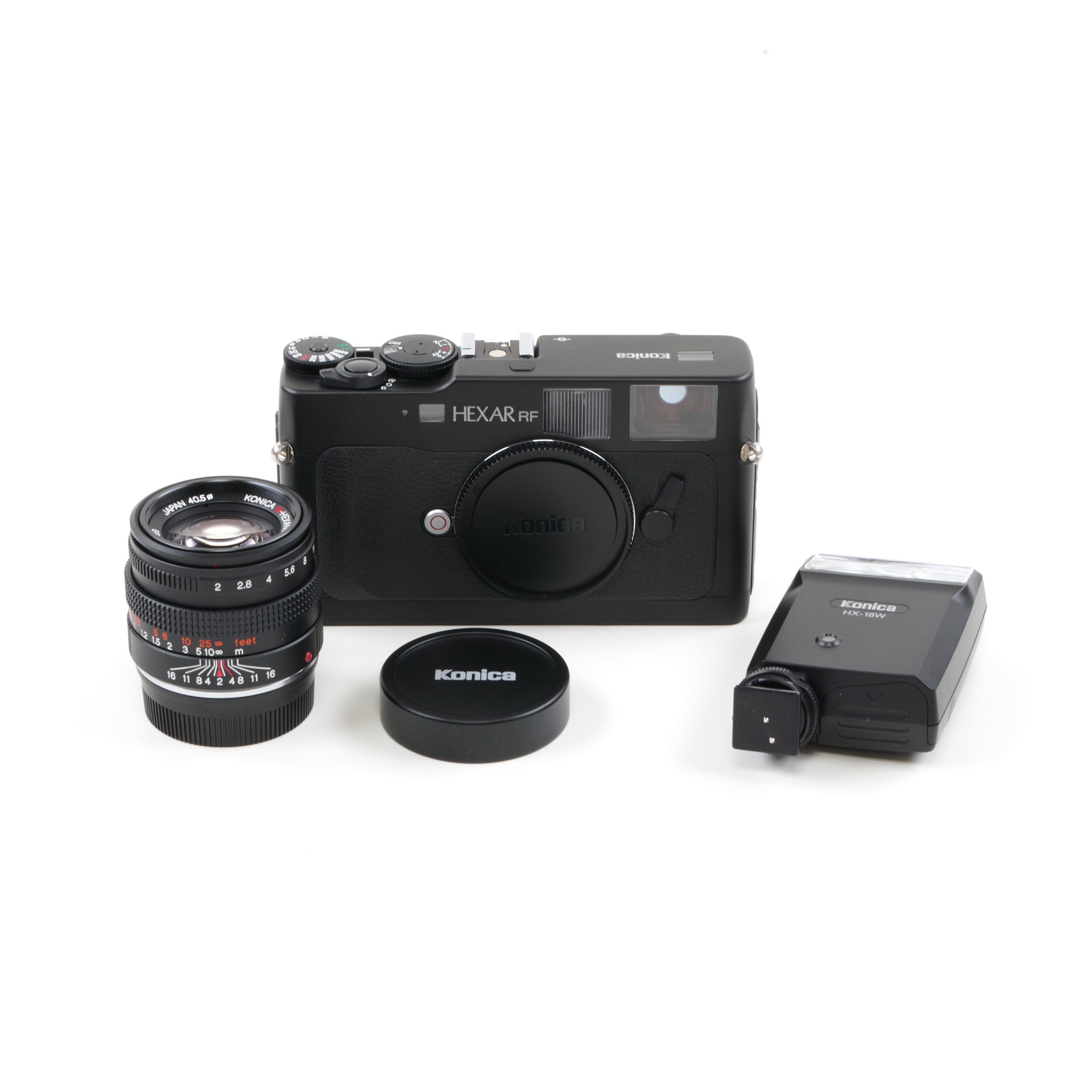 Konica Hexar RF Zwart Set NOS + Doos