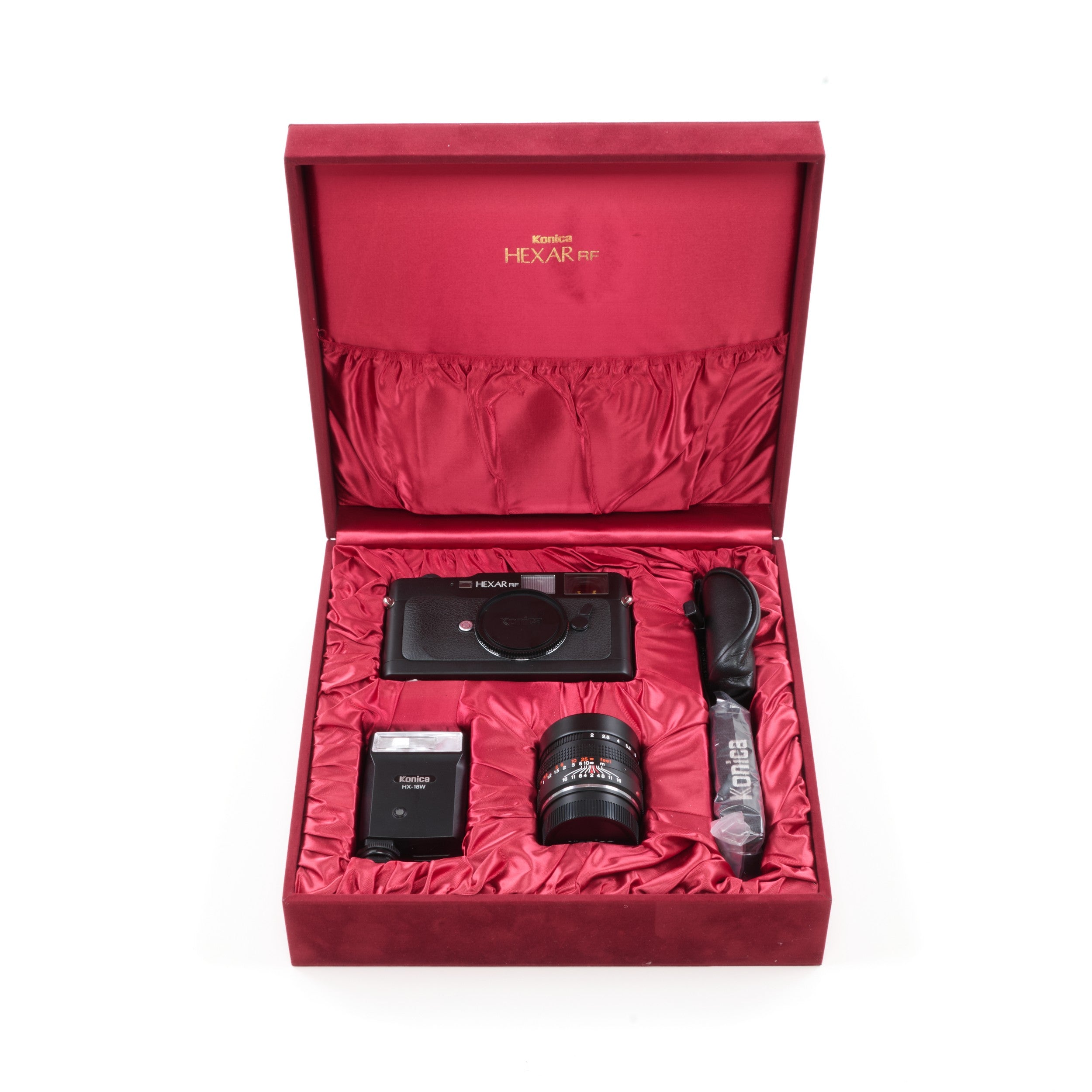 Konica Hexar RF Zwart Set NOS + Doos